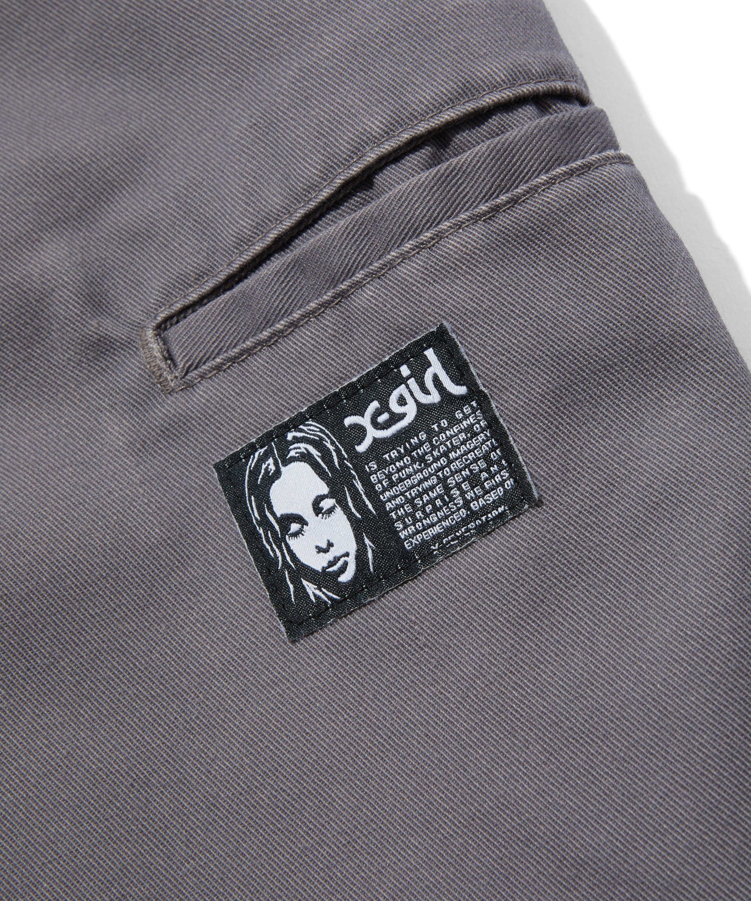 FACE LABEL FADED WIDE STRAIGHT EASY PANTS