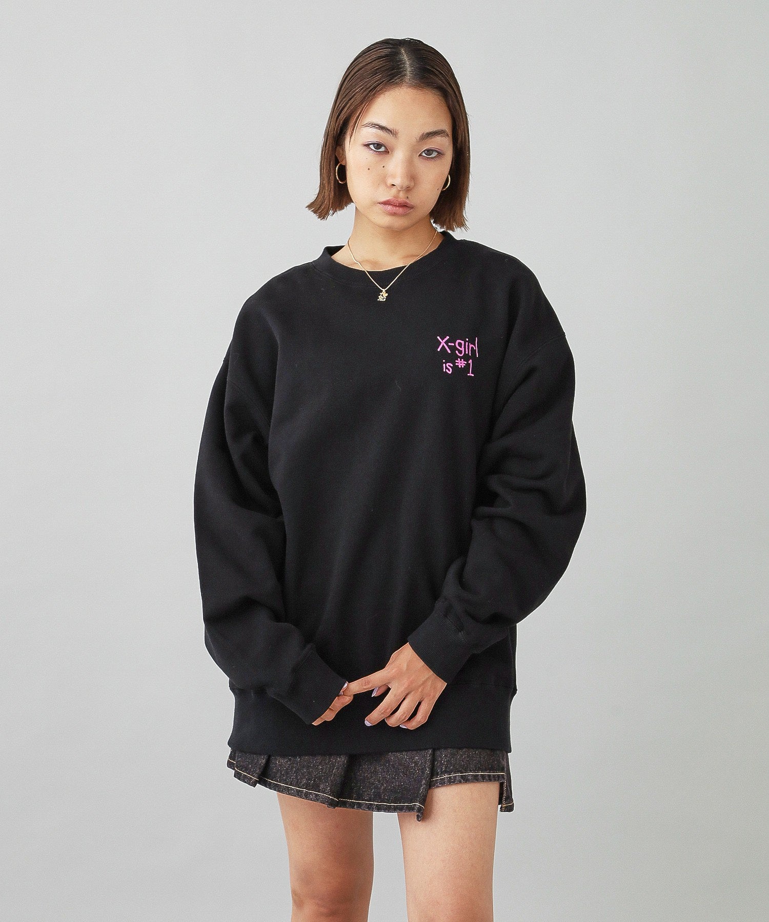 X-girl FLAG BIG SWEAT TOP