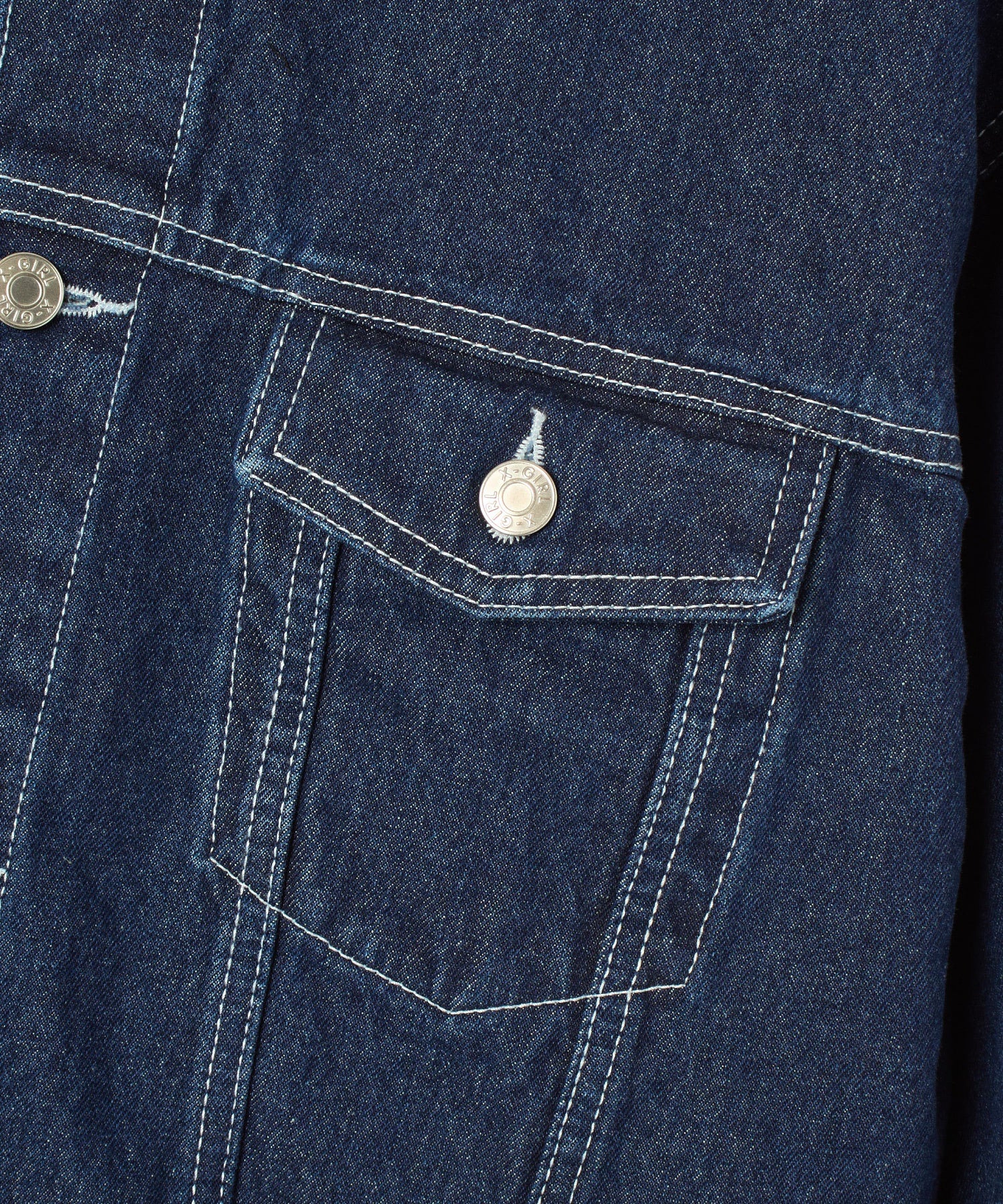 LOGO MARK STITCHED DENIM JACKET