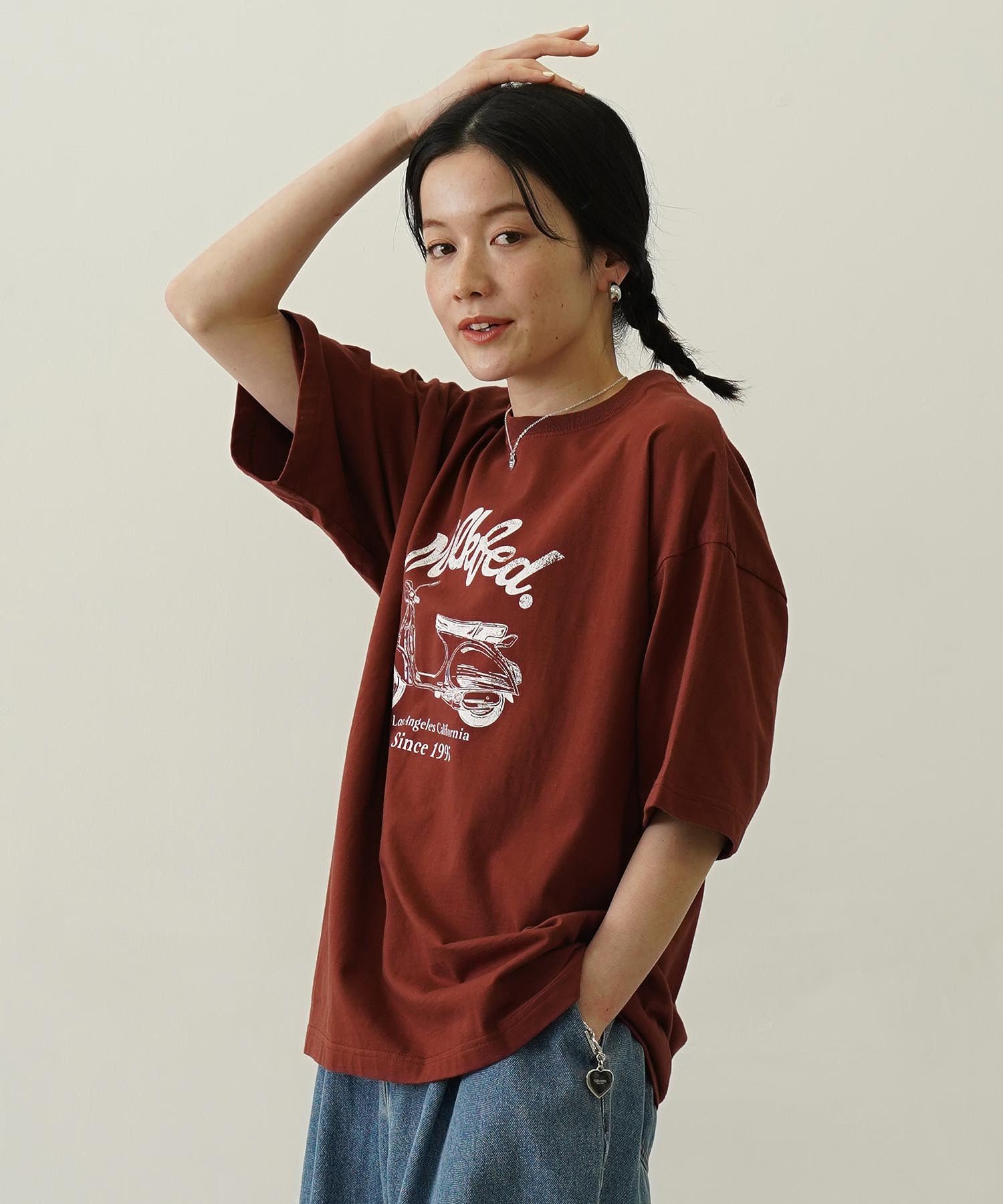 BIKE CRACK PRINT WIDE S/S TEE