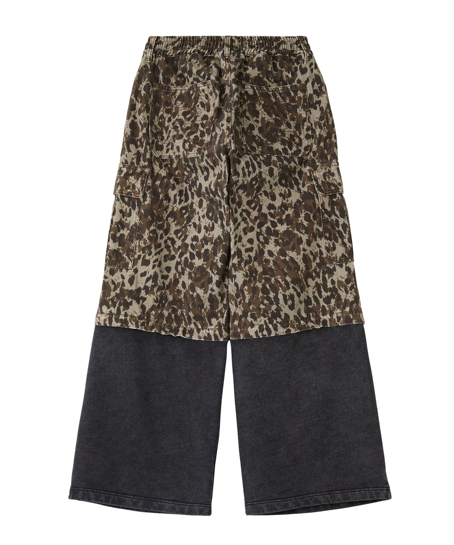 JERSEY MIX 2WAY WIDE LEG CARGO PANTS