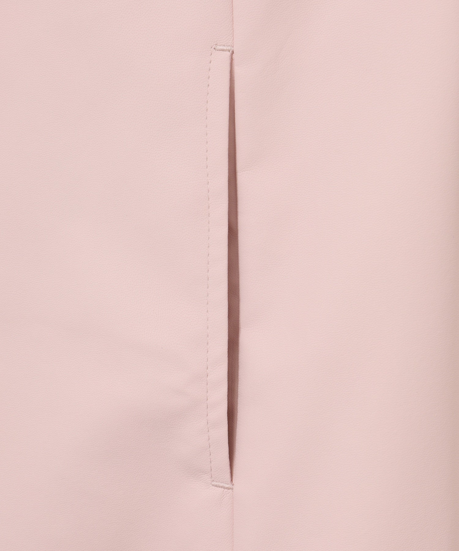 FAUX LEATHER TUCK DRESS