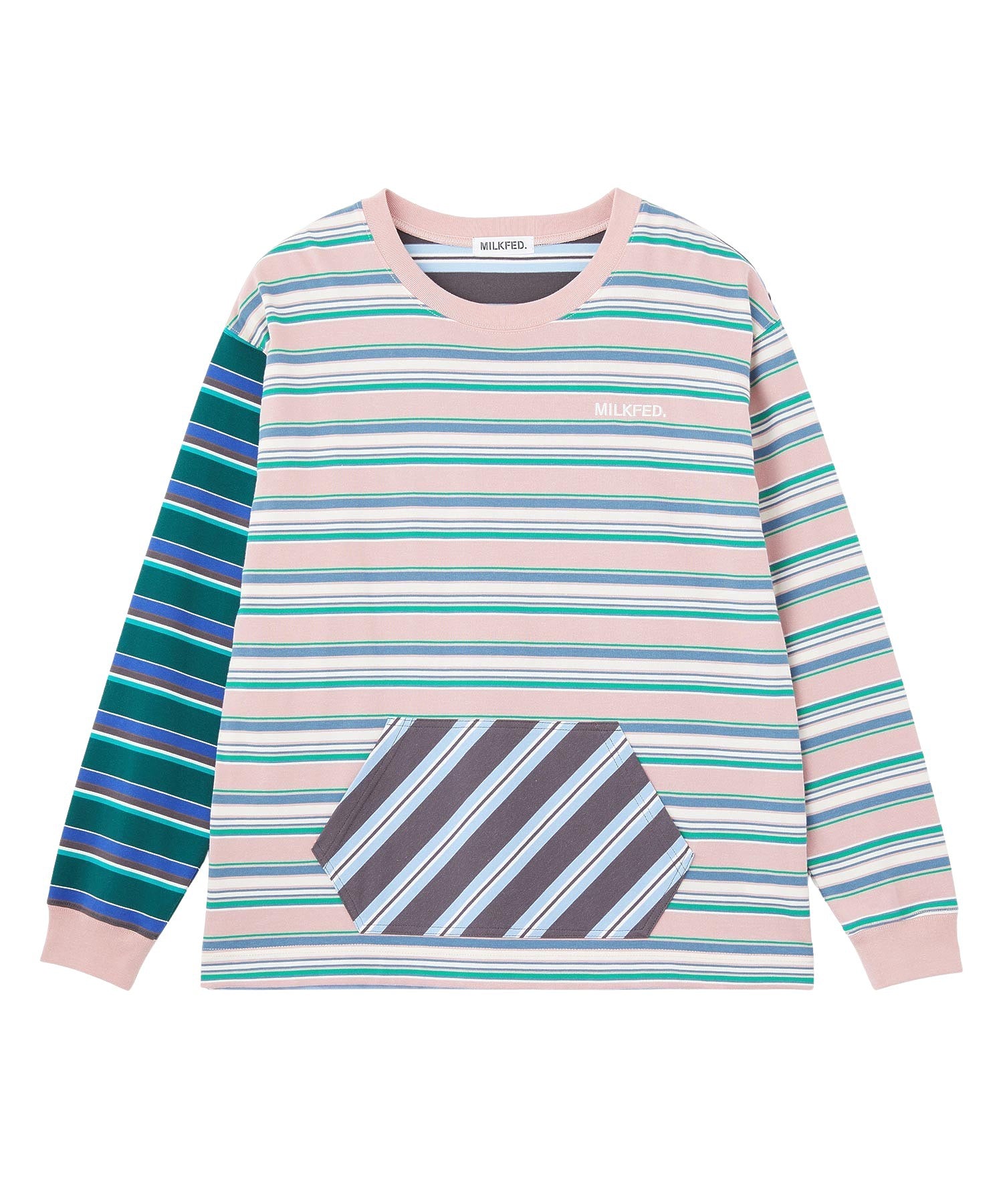THREE PATTERN STRIPE L/S TOP