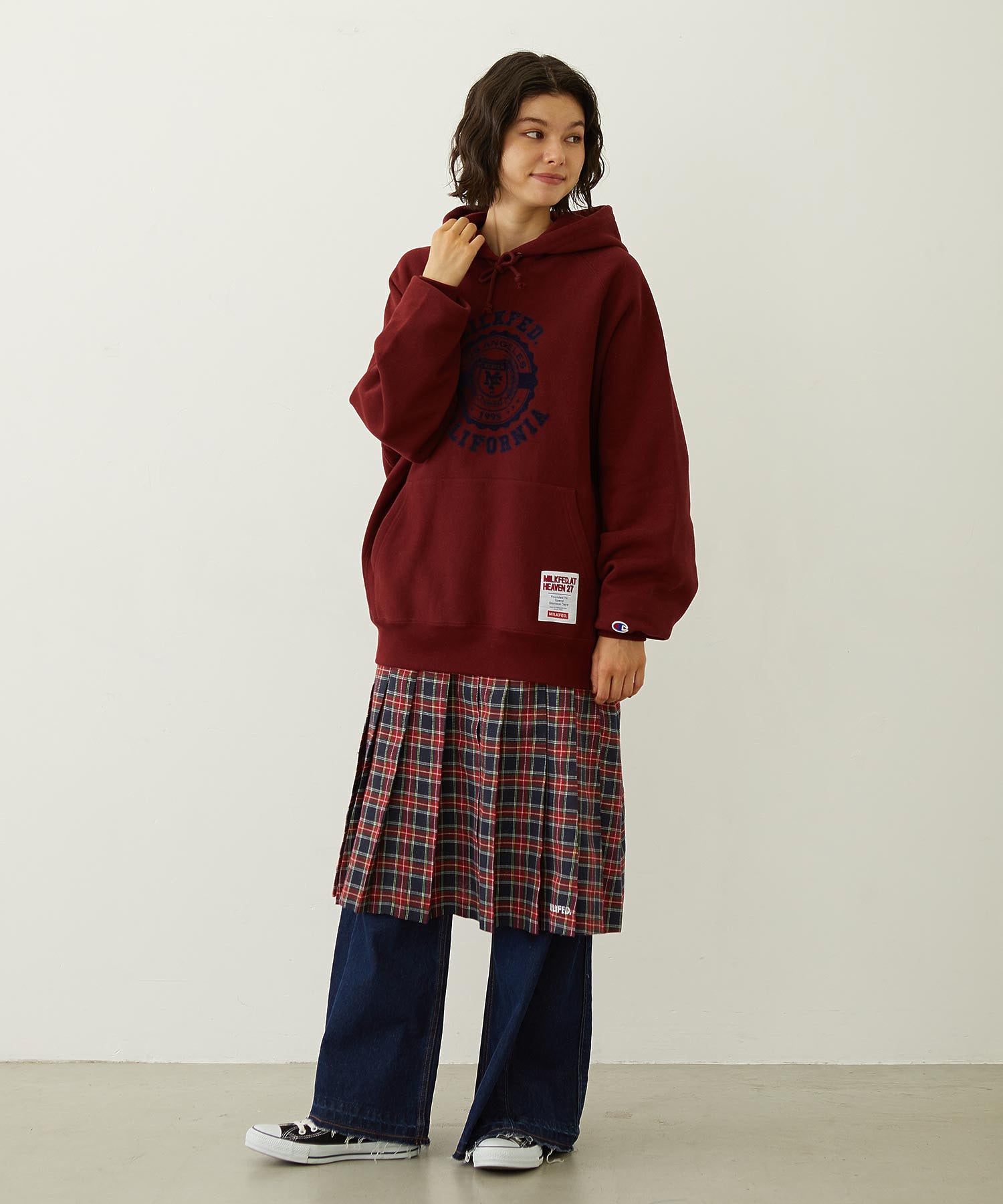 MILKFED. × CHAMPION COLLEGE LOGO SWEAT HOODIE