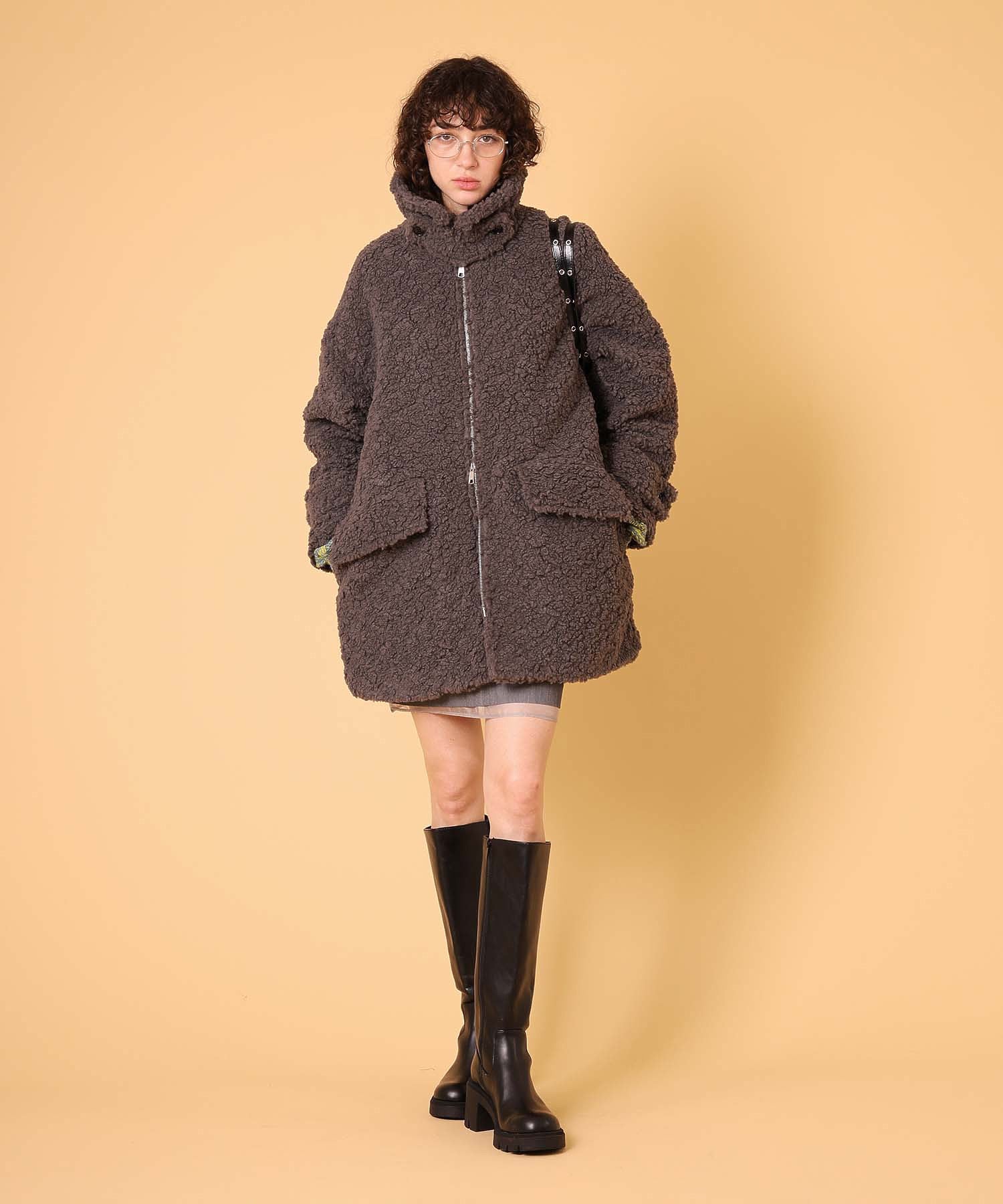 ボアハーフコート