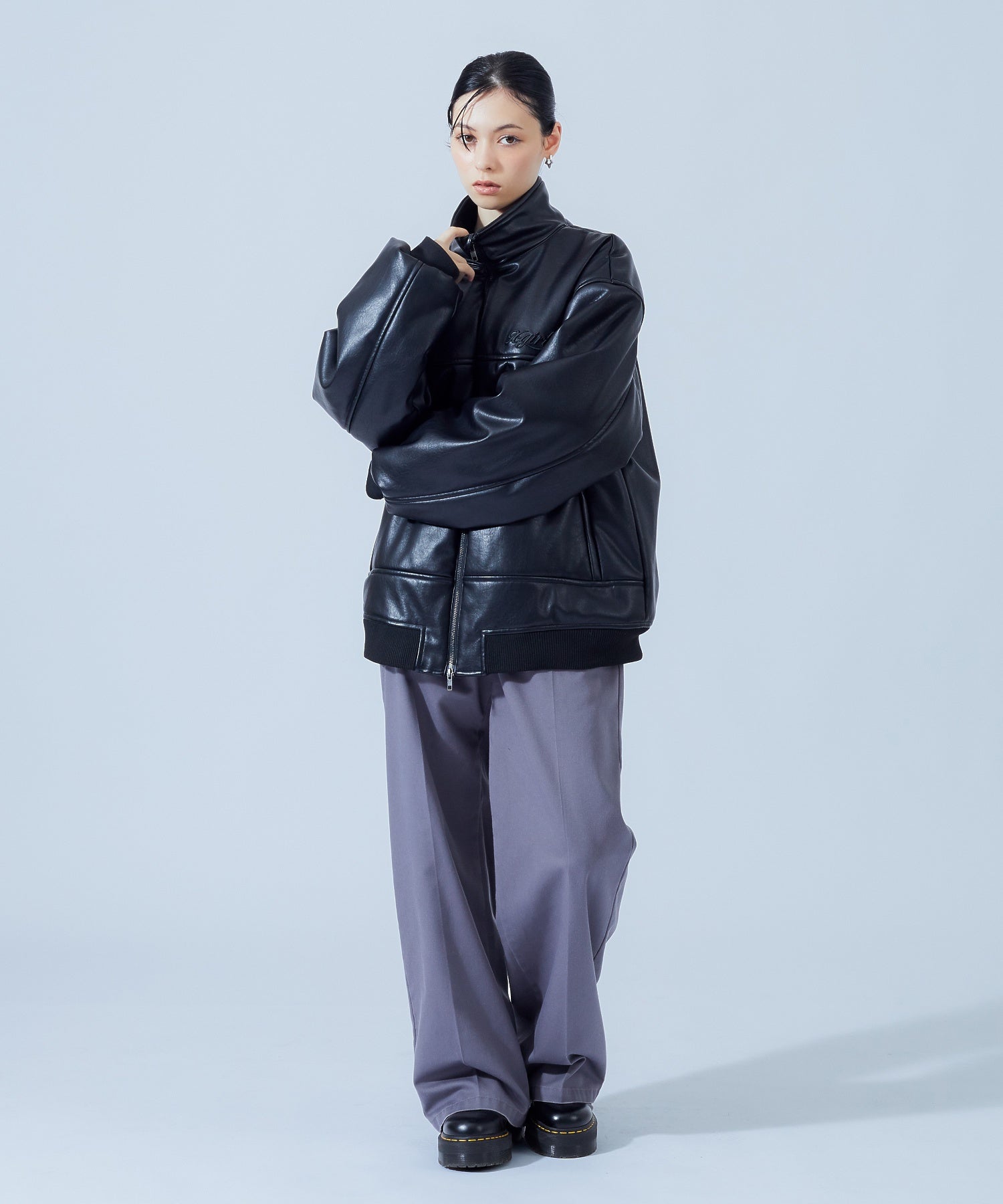 FAUX LEATHER PADDED JACKET