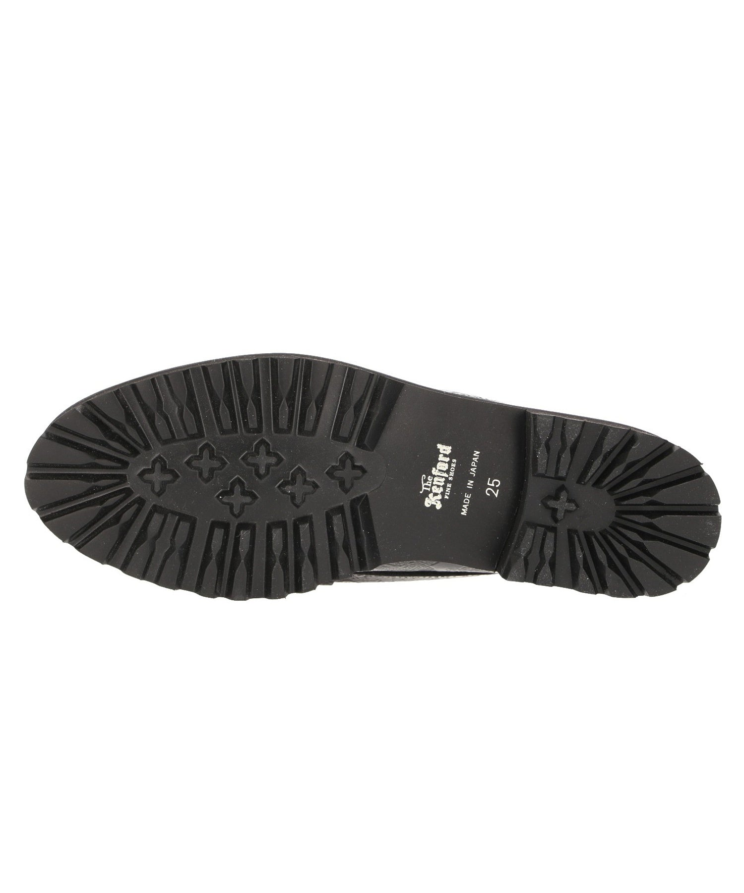 The Kenford fine shoes/TANK SOLE LOAFERS BLACK WHITE PAISLEY