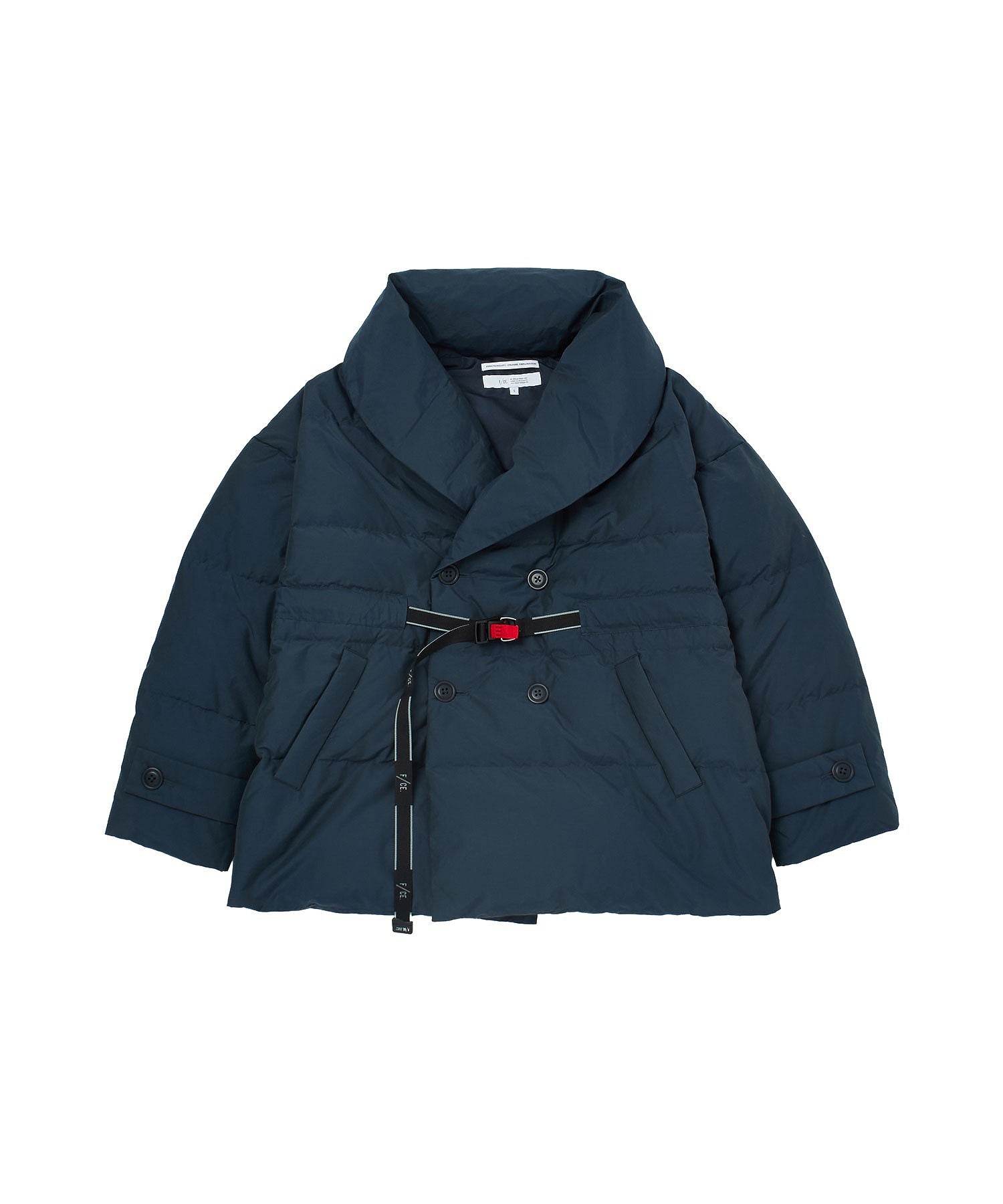 F/CE./RECYCLE DOWN OVERLAY SHAL COLLAR COAT