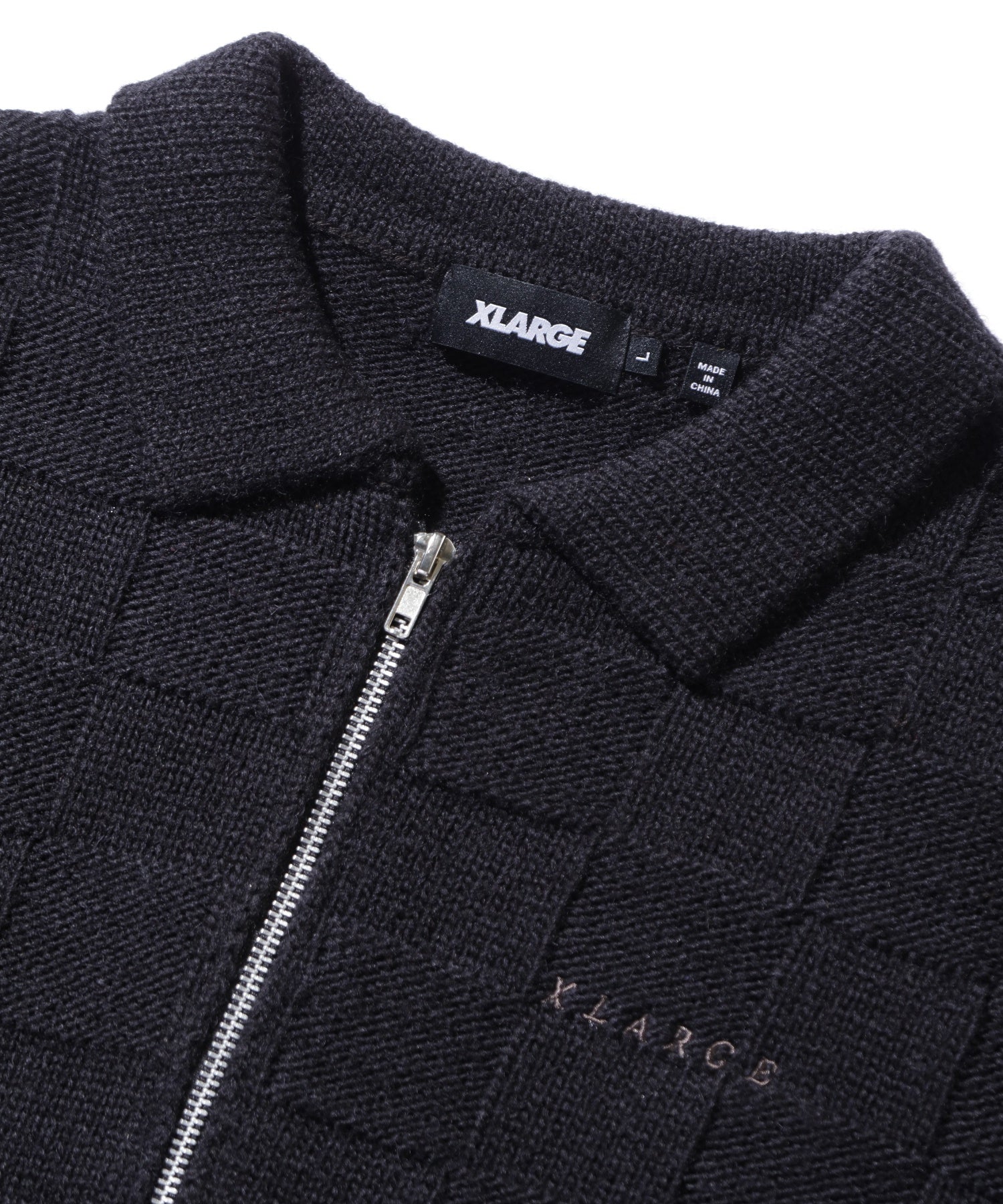 SQUARE ZIP UP KNIT POLO