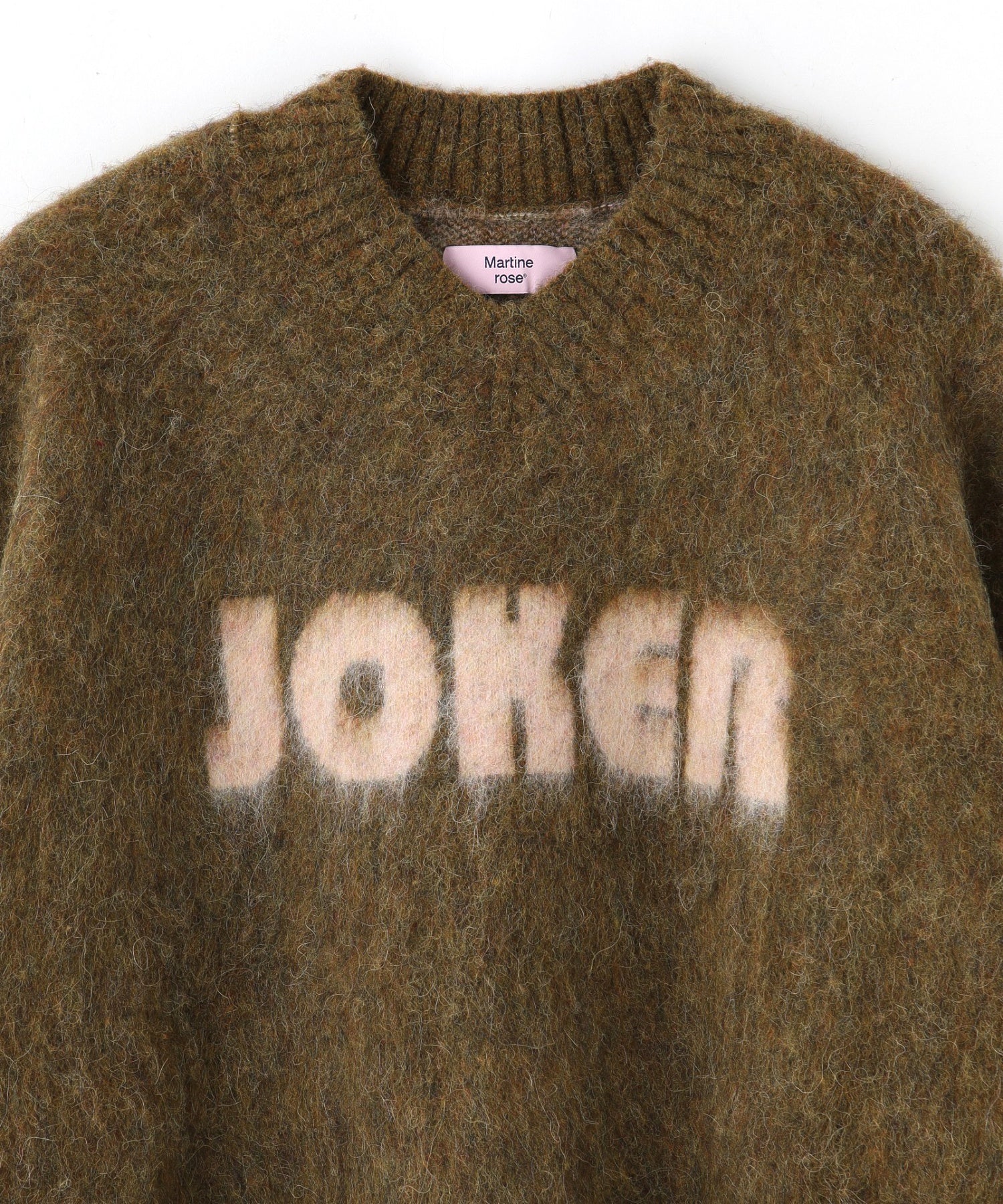 MARTINE ROSE/マーティン ローズ/BRUSHED MOHAIR V-NECK JUMPER 948YA0