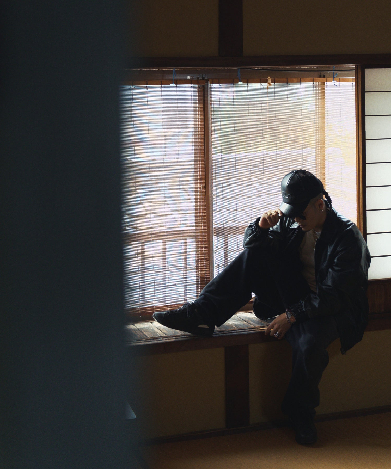 XLARGE×DexFilmz FAUX LEATHER MESH CAP