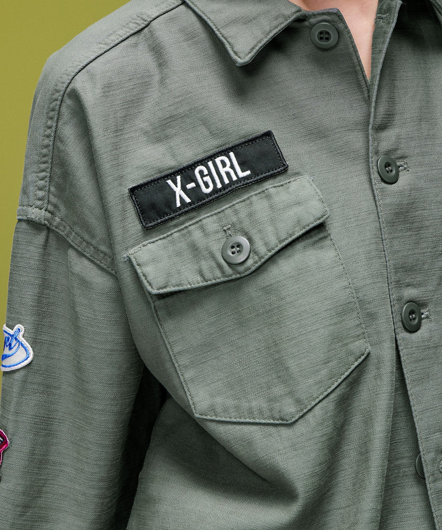 VARIOUS PATCHED MILITARY SHIRT