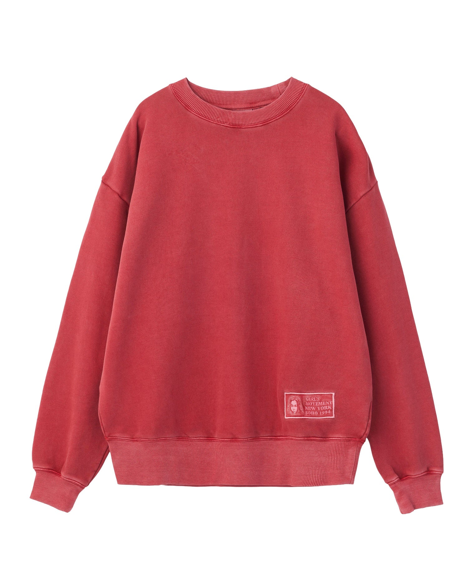 FADED BIG PATCH CREWNECK SWEATSHIRT