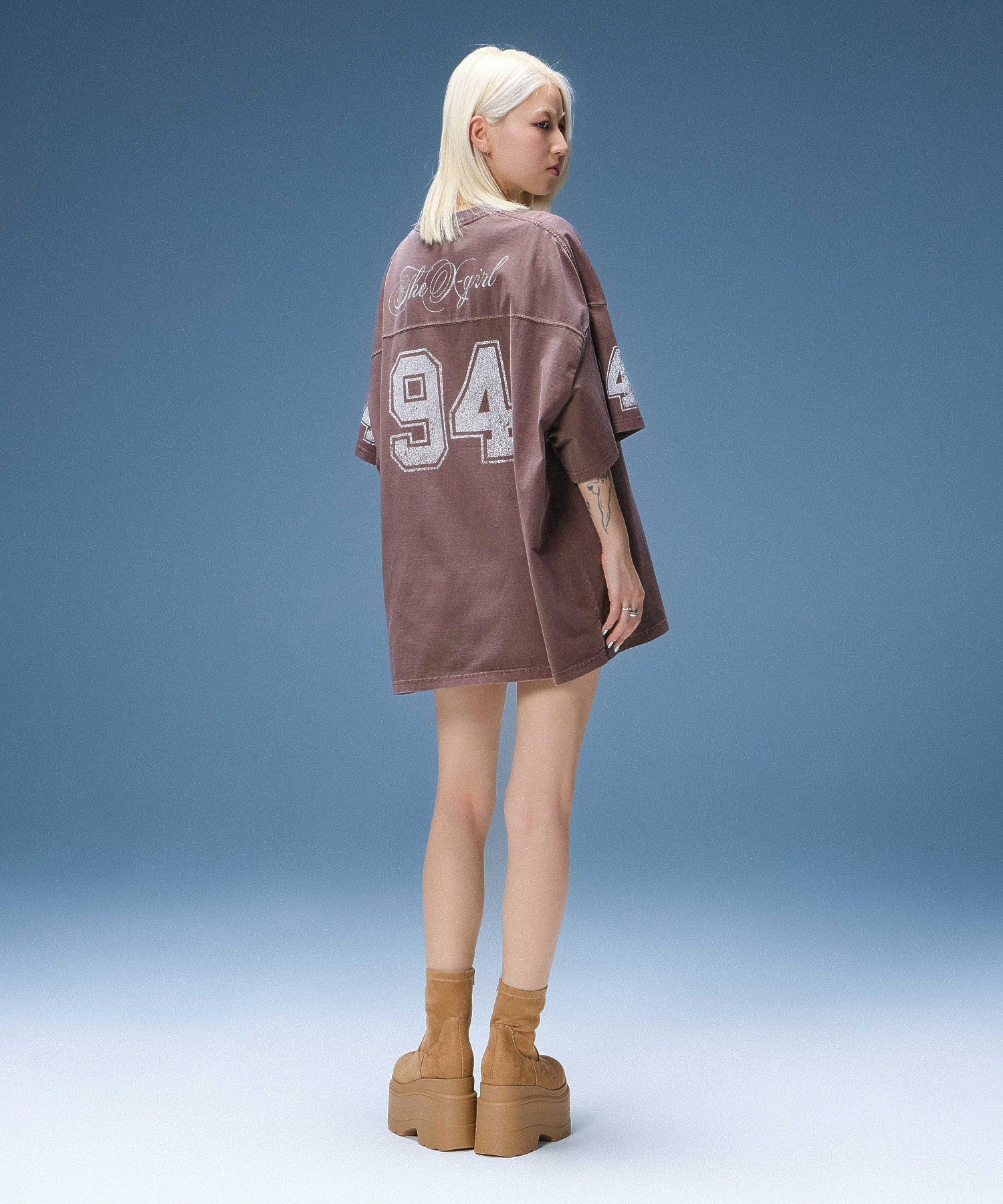 FADED NUMBER S/S BIG TEE DRESS