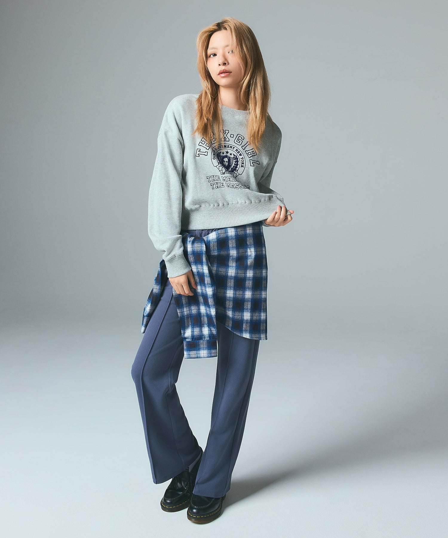 COLLEGE LOGO COMPACT SWEAT TOP