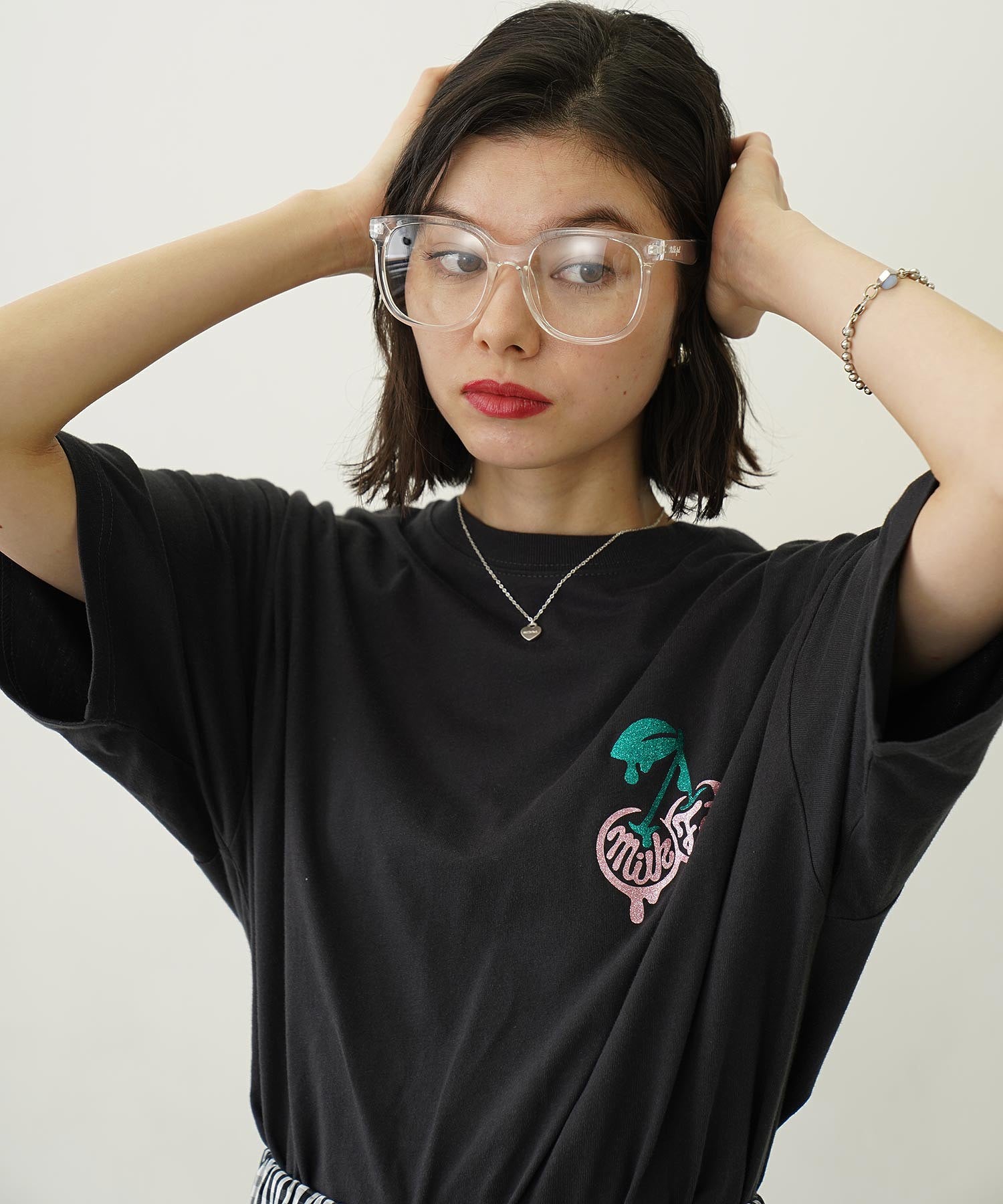 MILKFED. LOGO BIG SQUARE SUNGLASSES