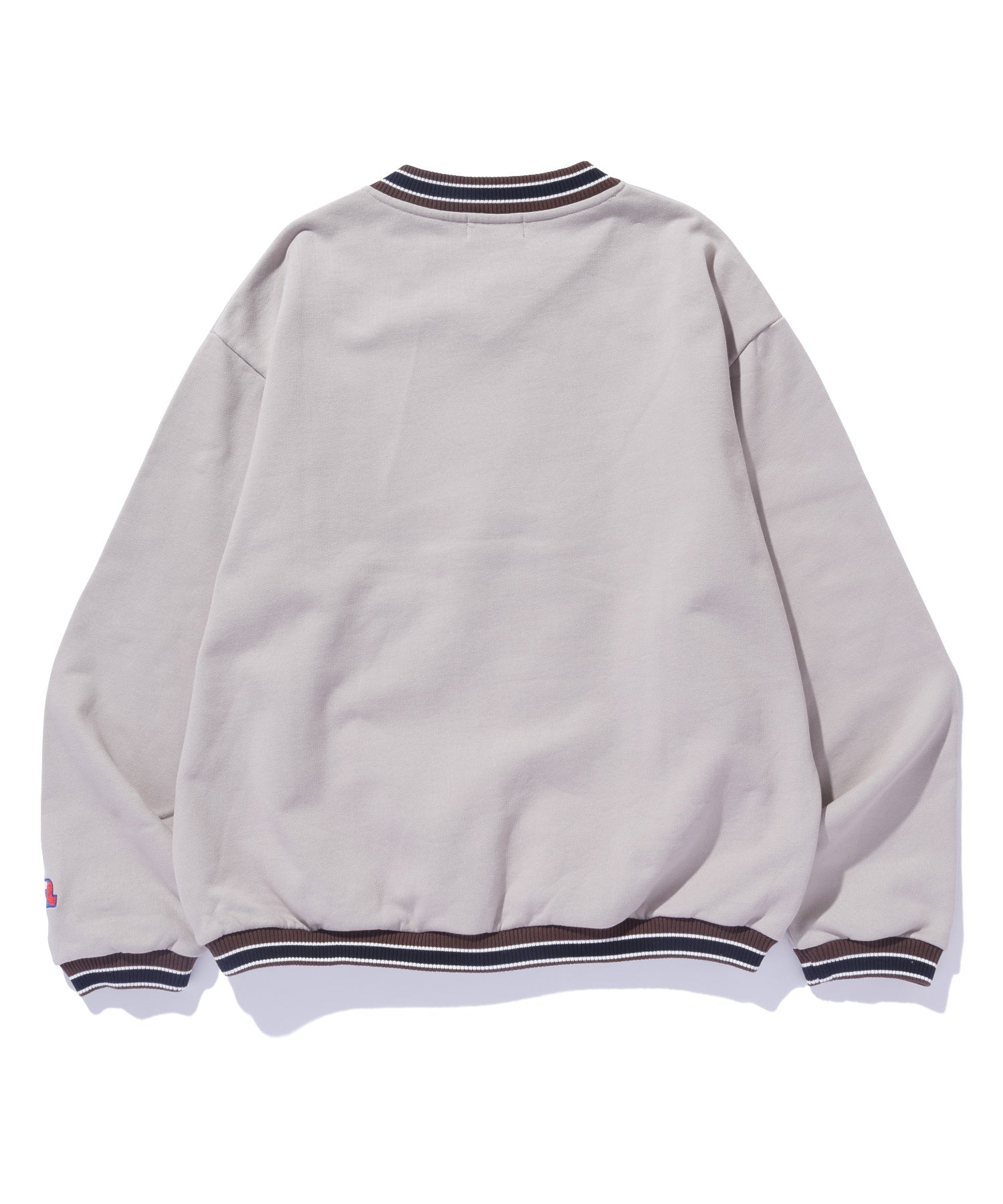 RIB LINE V NECK SWEATSHIRT