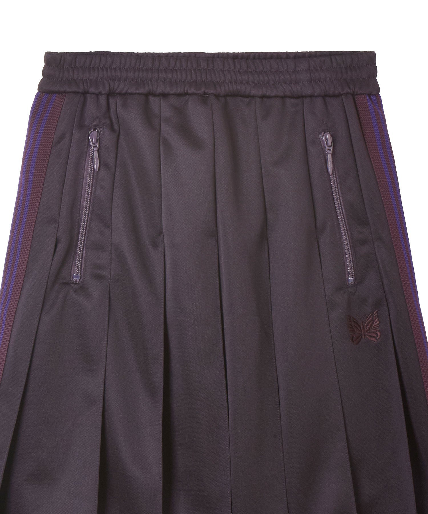 NEEDLES/PLEATED TRACK SKIRT - POLY SMOOTH