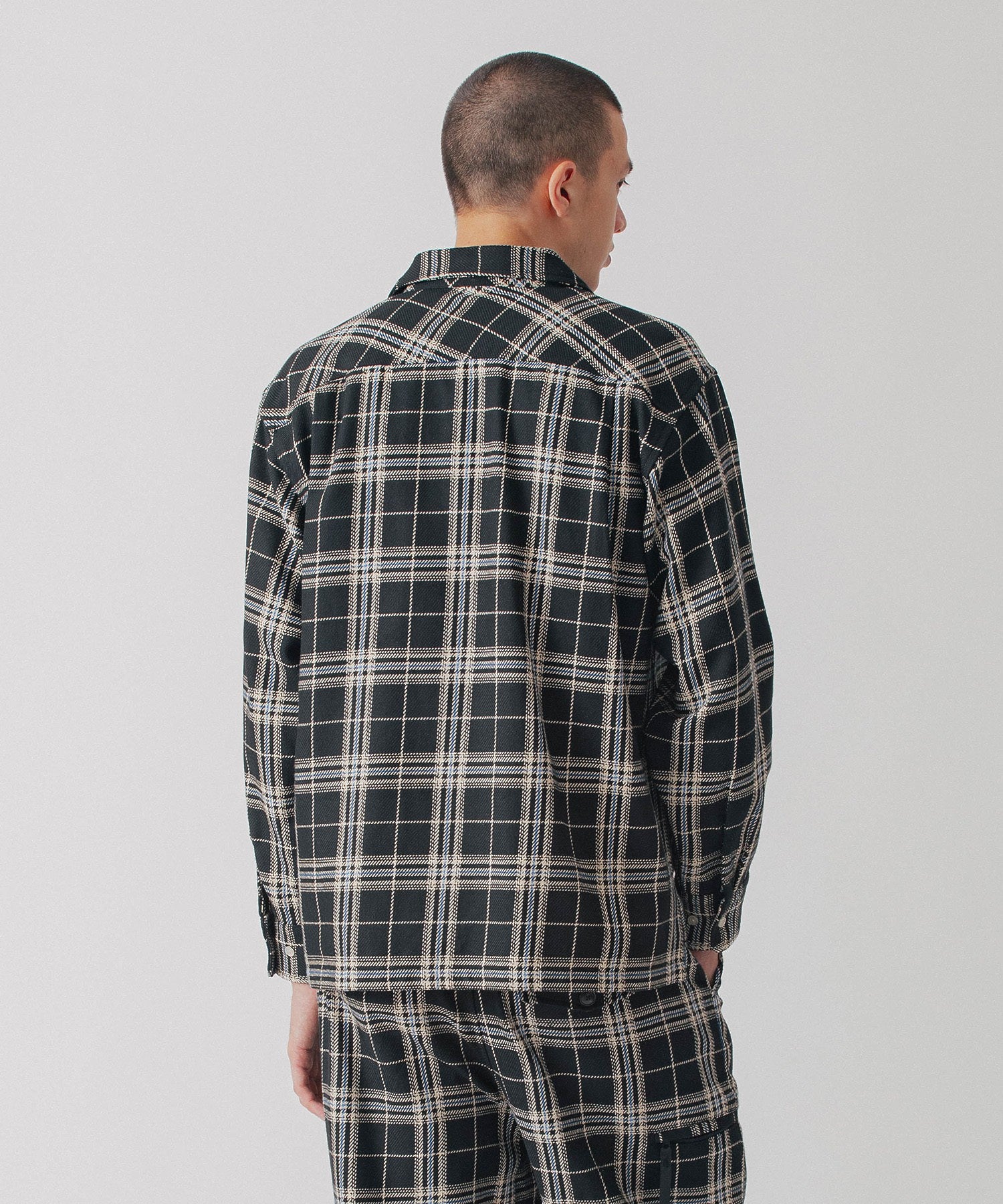 PLAID ITALIAN COLLAR L/S SHIRT