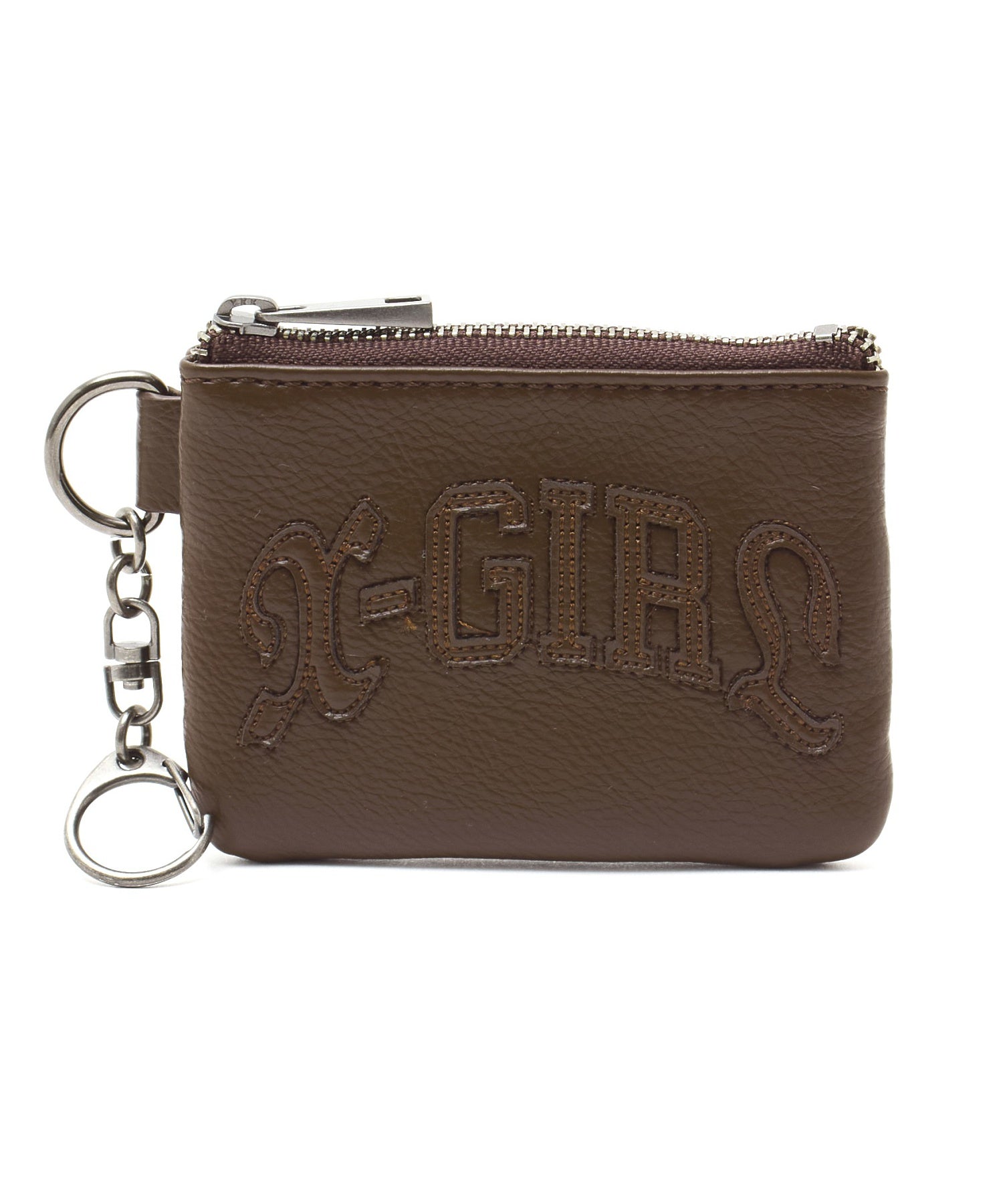 FAUX LEATHER PATCH COIN AND CARD CASE