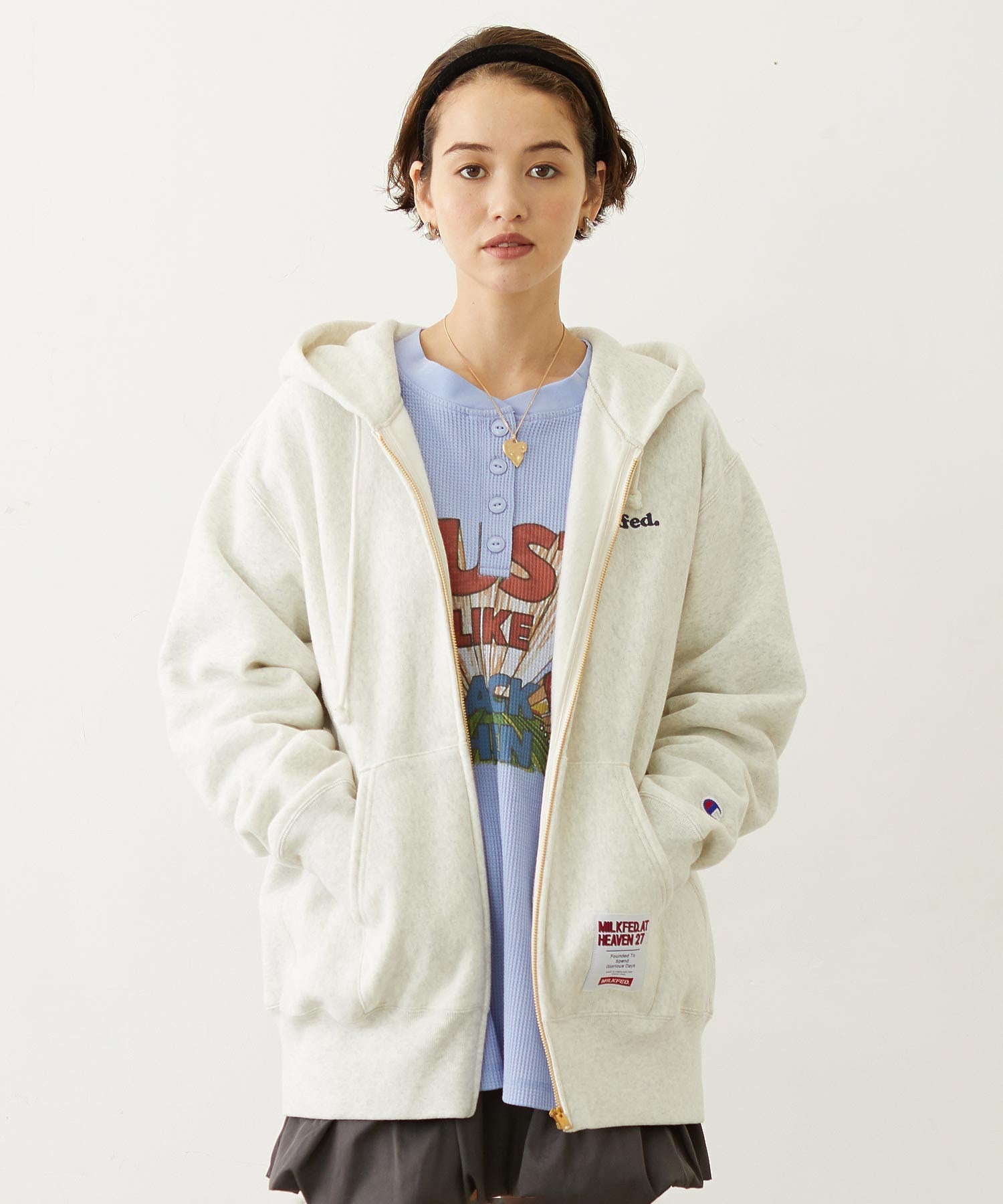 MILKFED.×CHAMPION SWEAT ZIP HOODIE