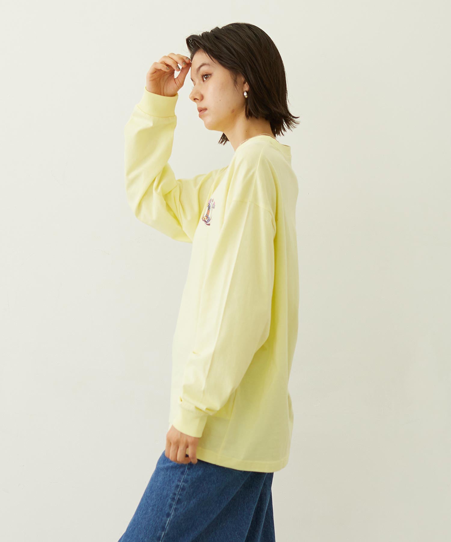 PATTERNED LOGO L/S TEE