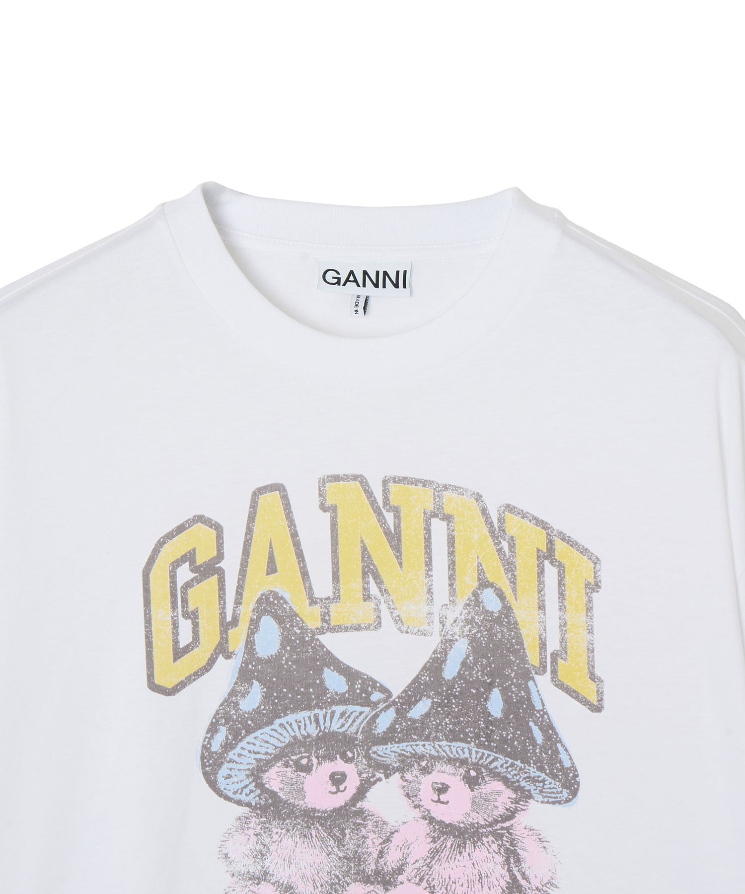 GANNI/BASIC COTTON JERSEY LONGSLEEVE TEDDY MUSHROOM