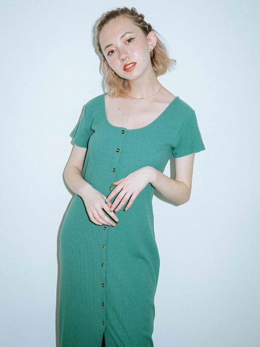 AIRLY RIB DRESS X-girl