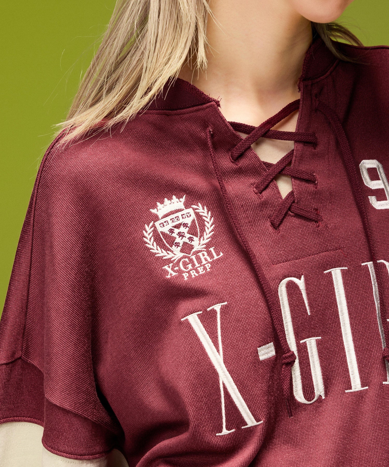 LACED UP FOOTBALL L/S TOP