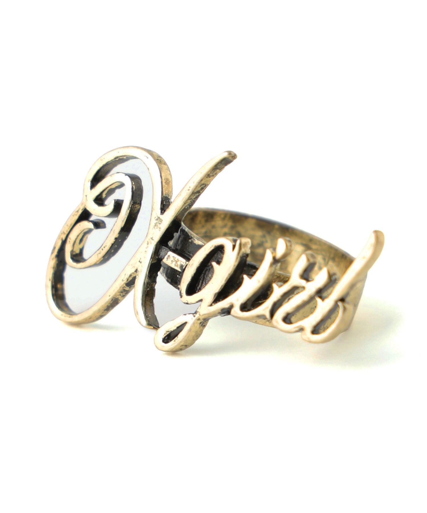 SCRIPT LOGO BIGGISH RING