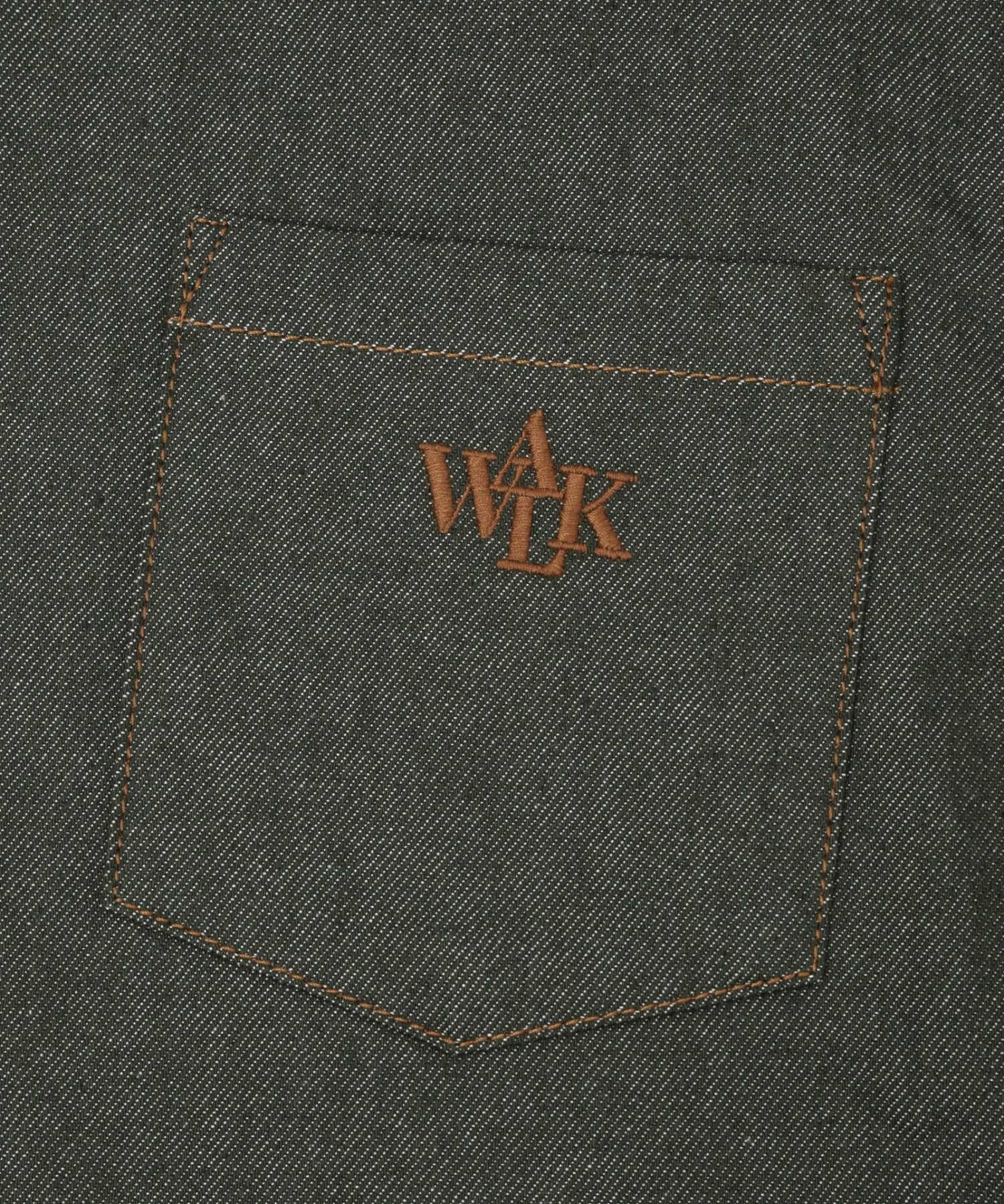 WALK IN PARIS/ウォーキンパリス/GREEN denim shirt