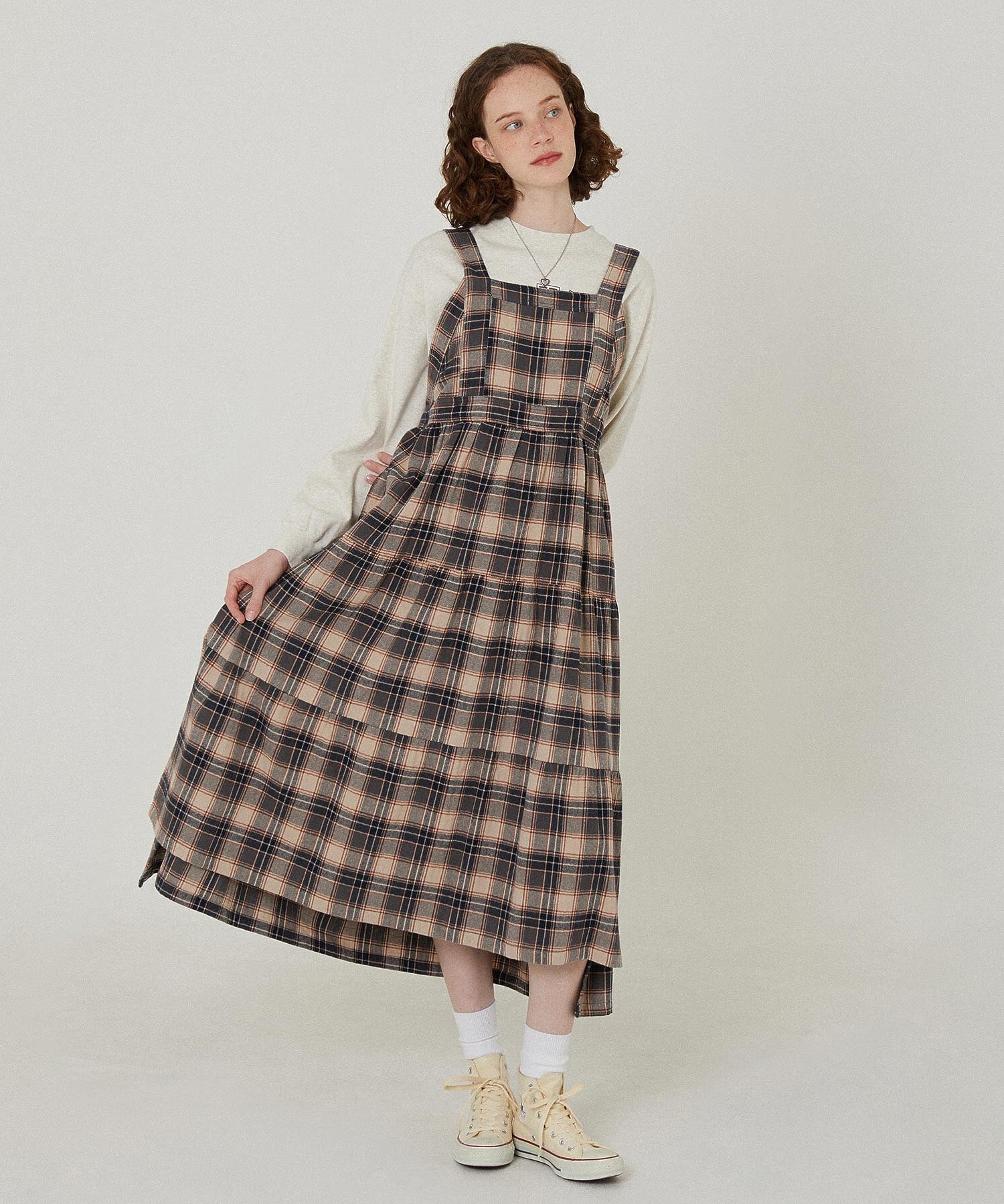 APRON TIERED DRESS