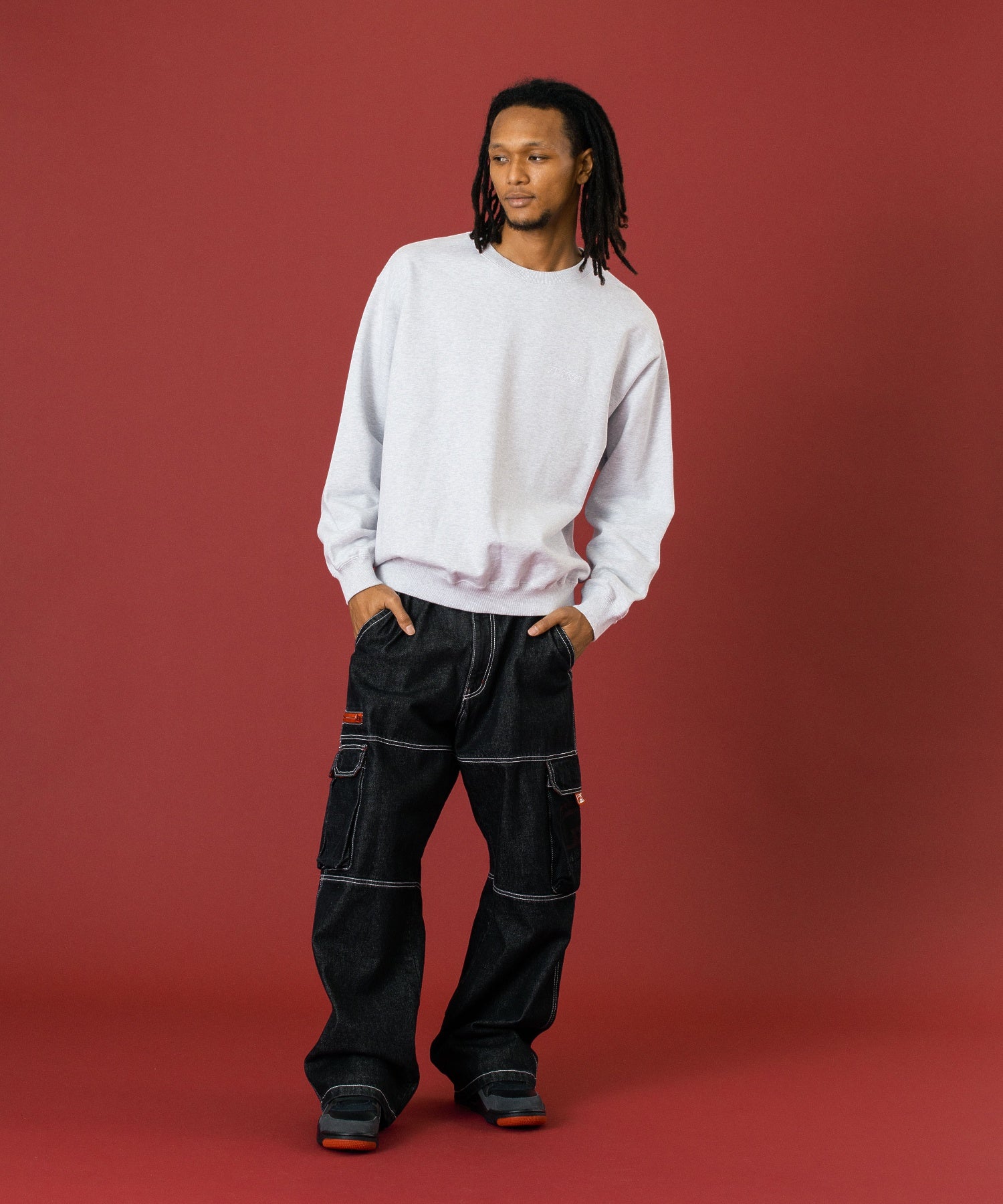 DENIM CARGO PANTS