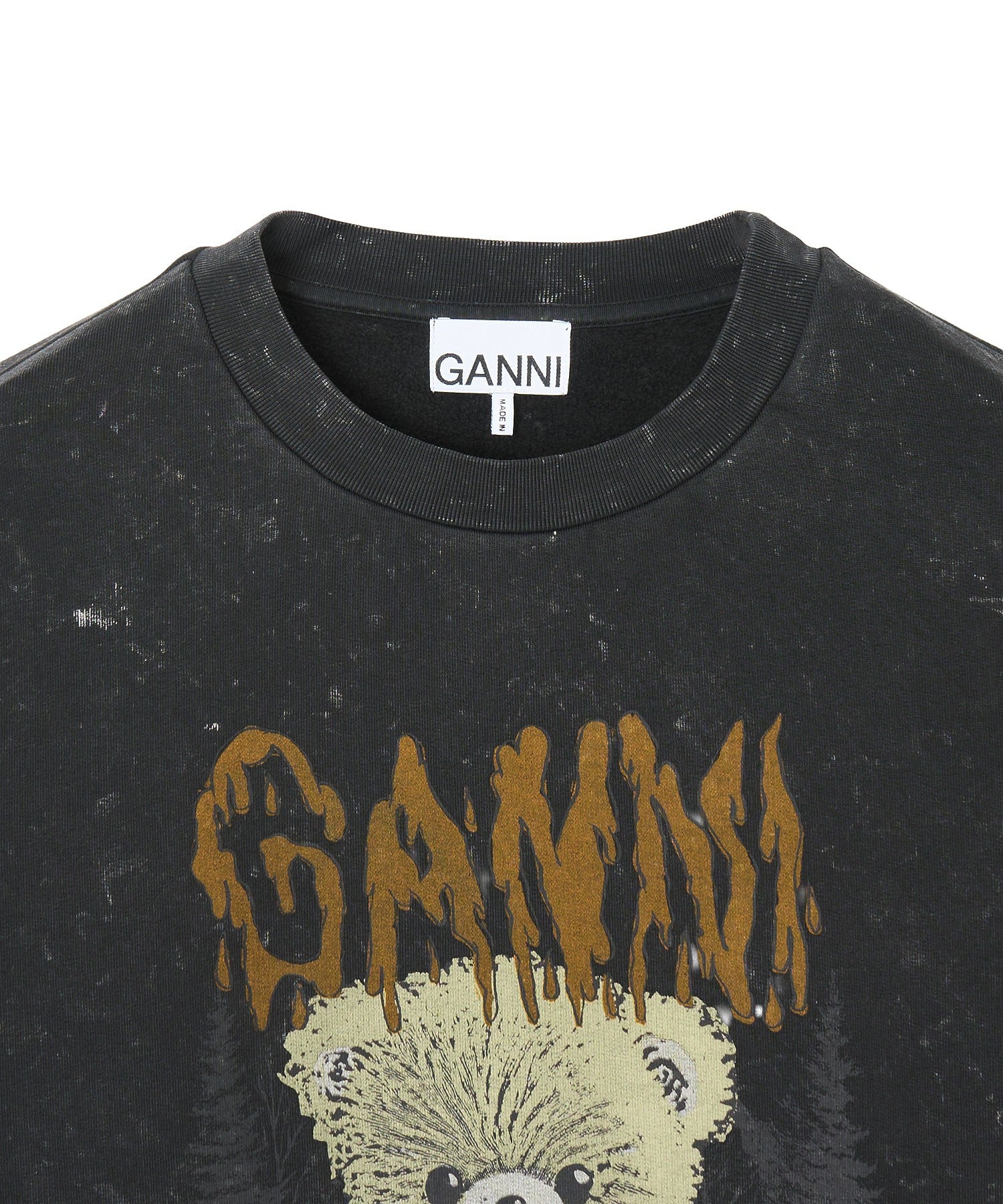 GANNI/ISOLI CREWNECK TEDDY FOREST PRINT