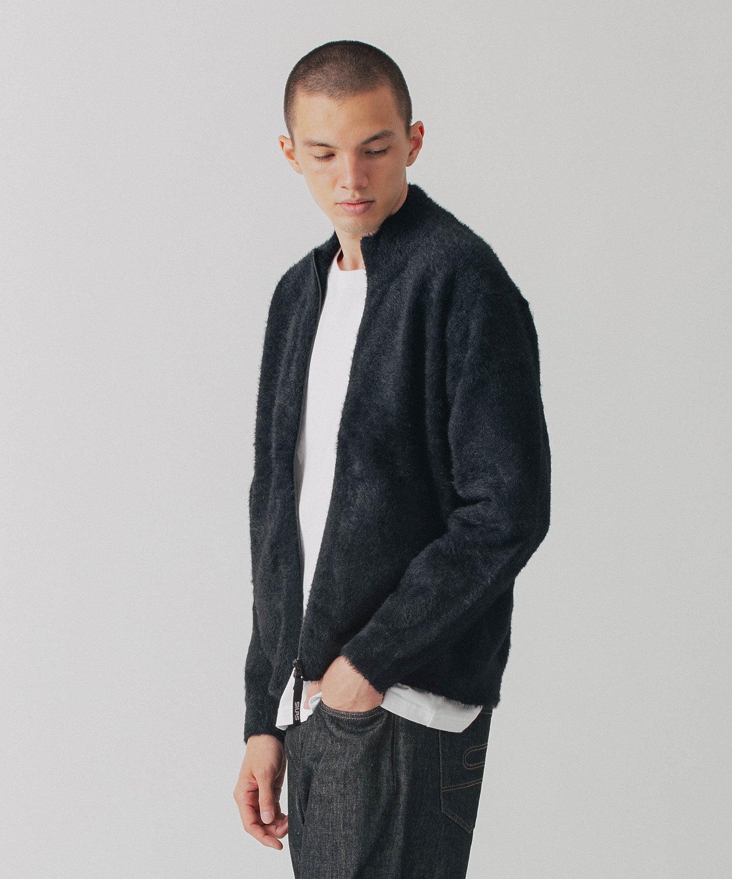 SHAGGY DRIVERS KNIT JACKET