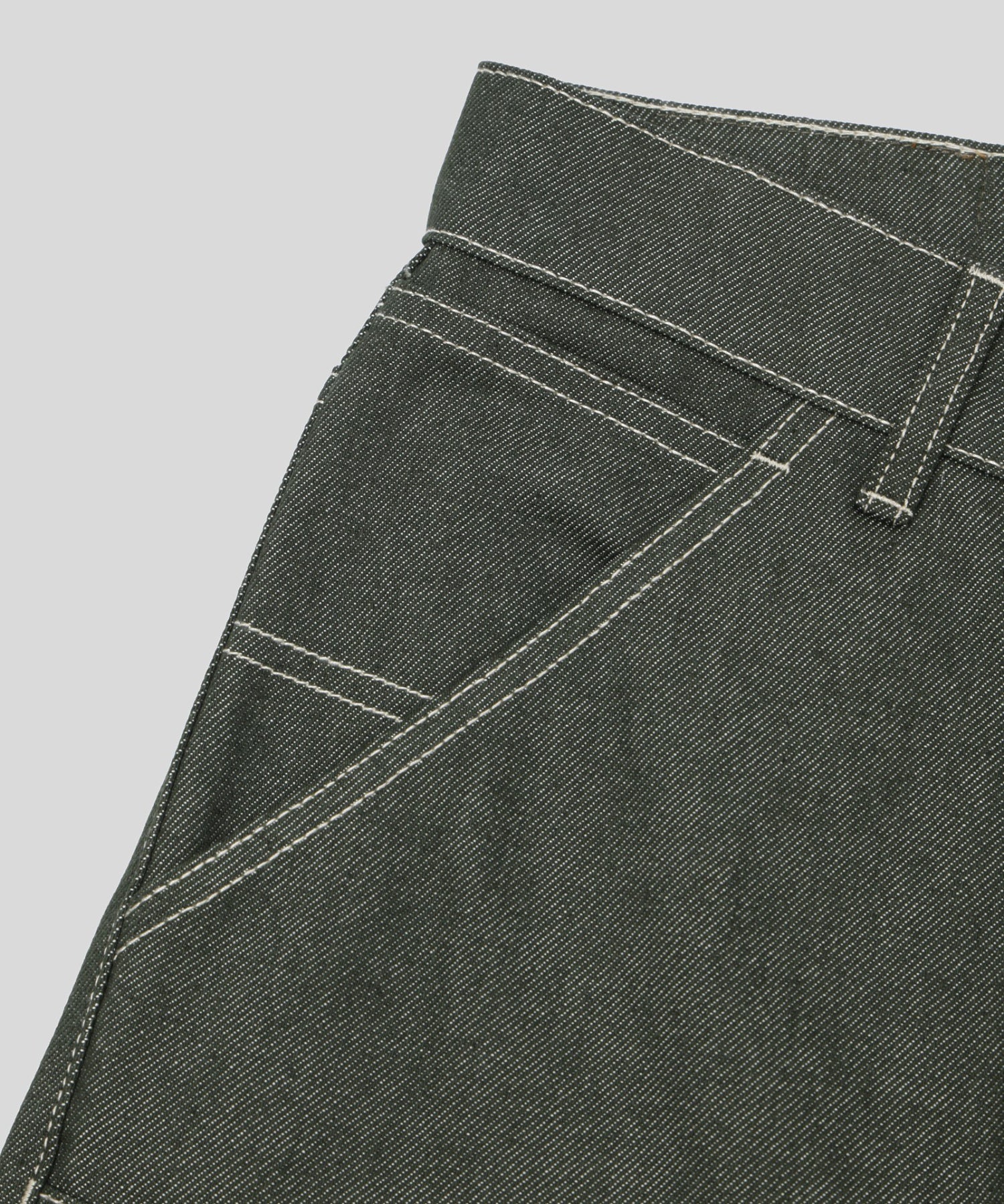WALK IN PARIS/ウォーキンパリス/Green denim Double Knee Pants