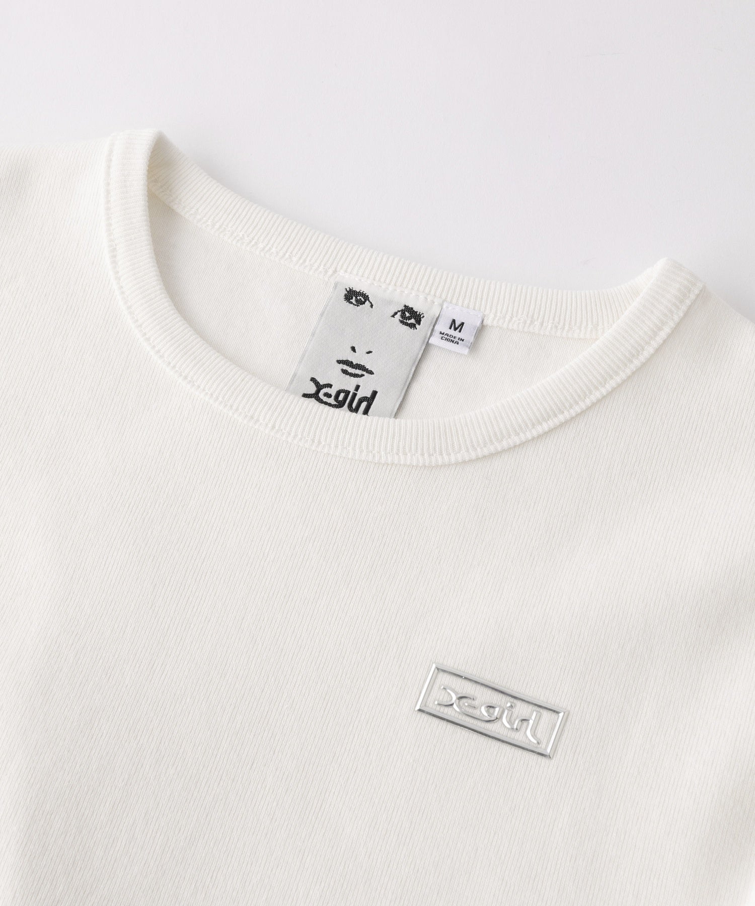 STRIPED RIB S/S BABY TEE
