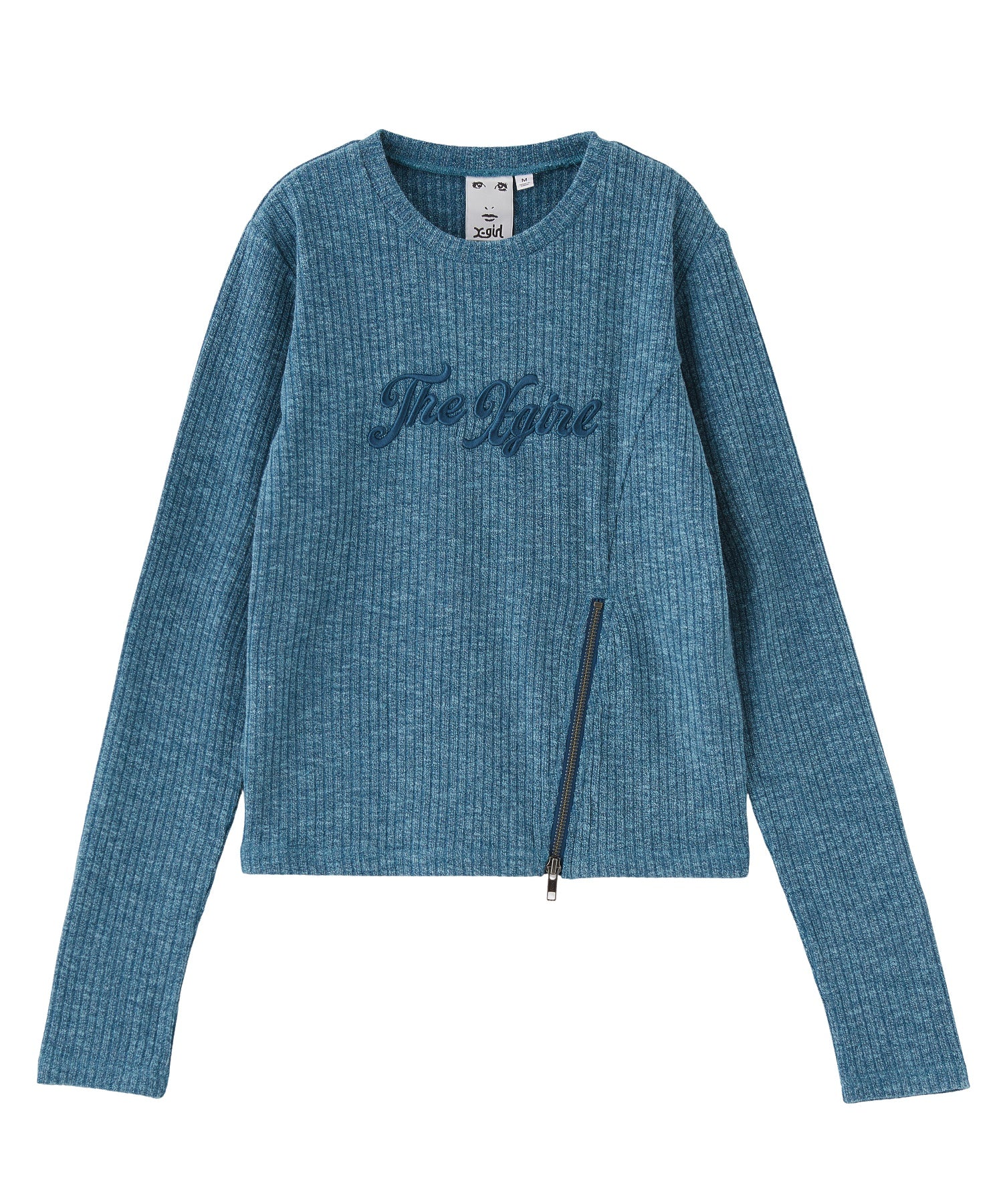 ZIP HEM COMPACT RIBBED TOP