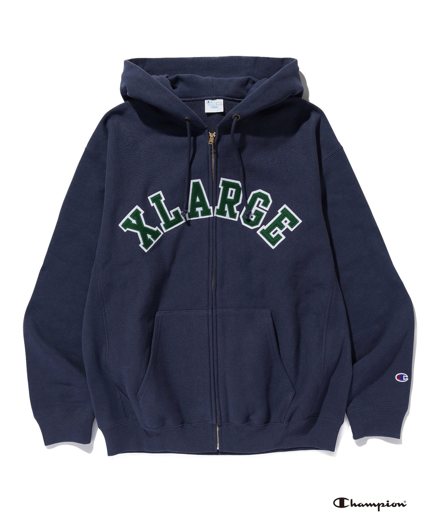 XLARGE×Champion REVERSE WEAVE ZIP HOODED SWEATSHIRT
