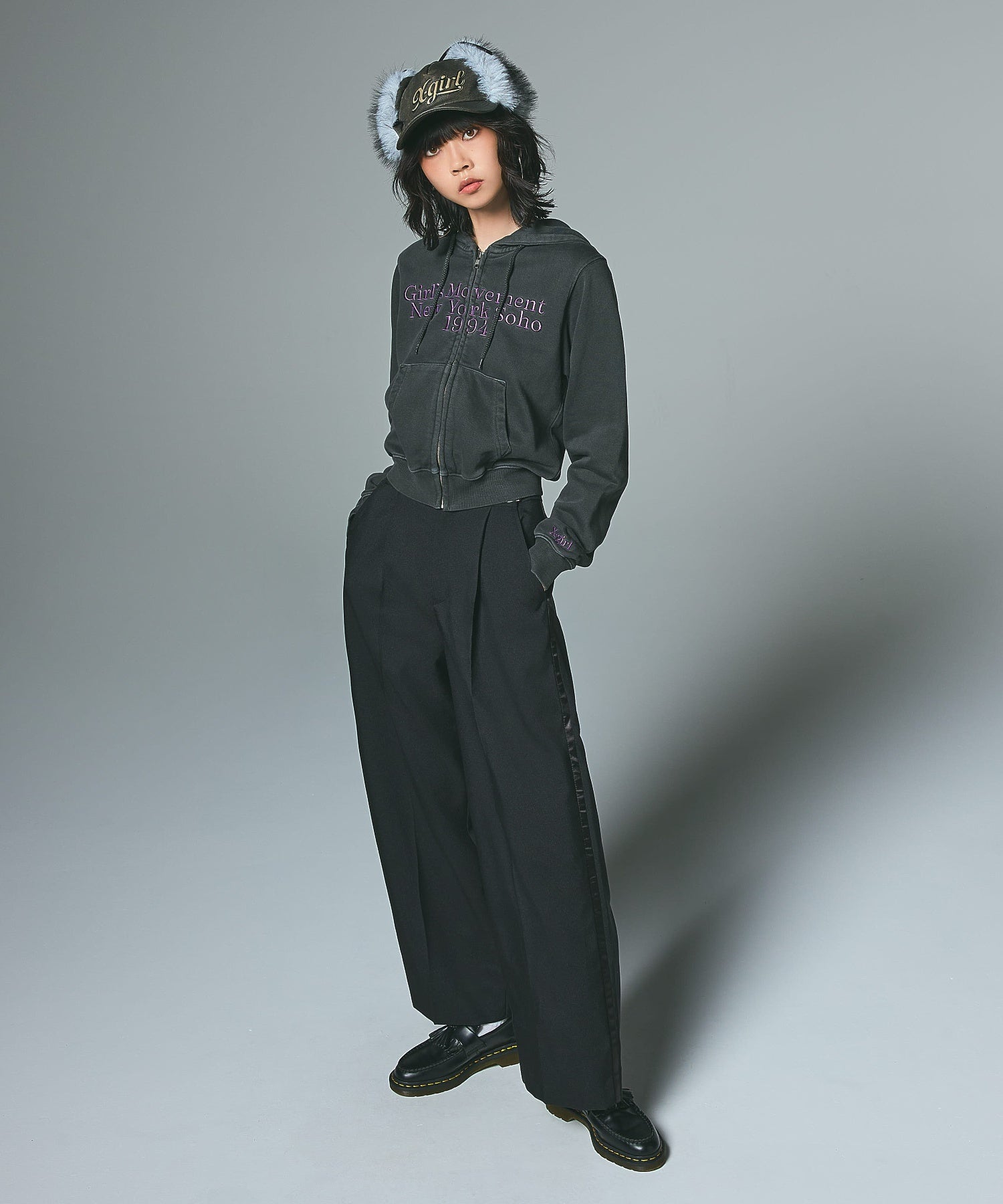 WAIST ADJUSTABLE WIDE TUCK PANTS