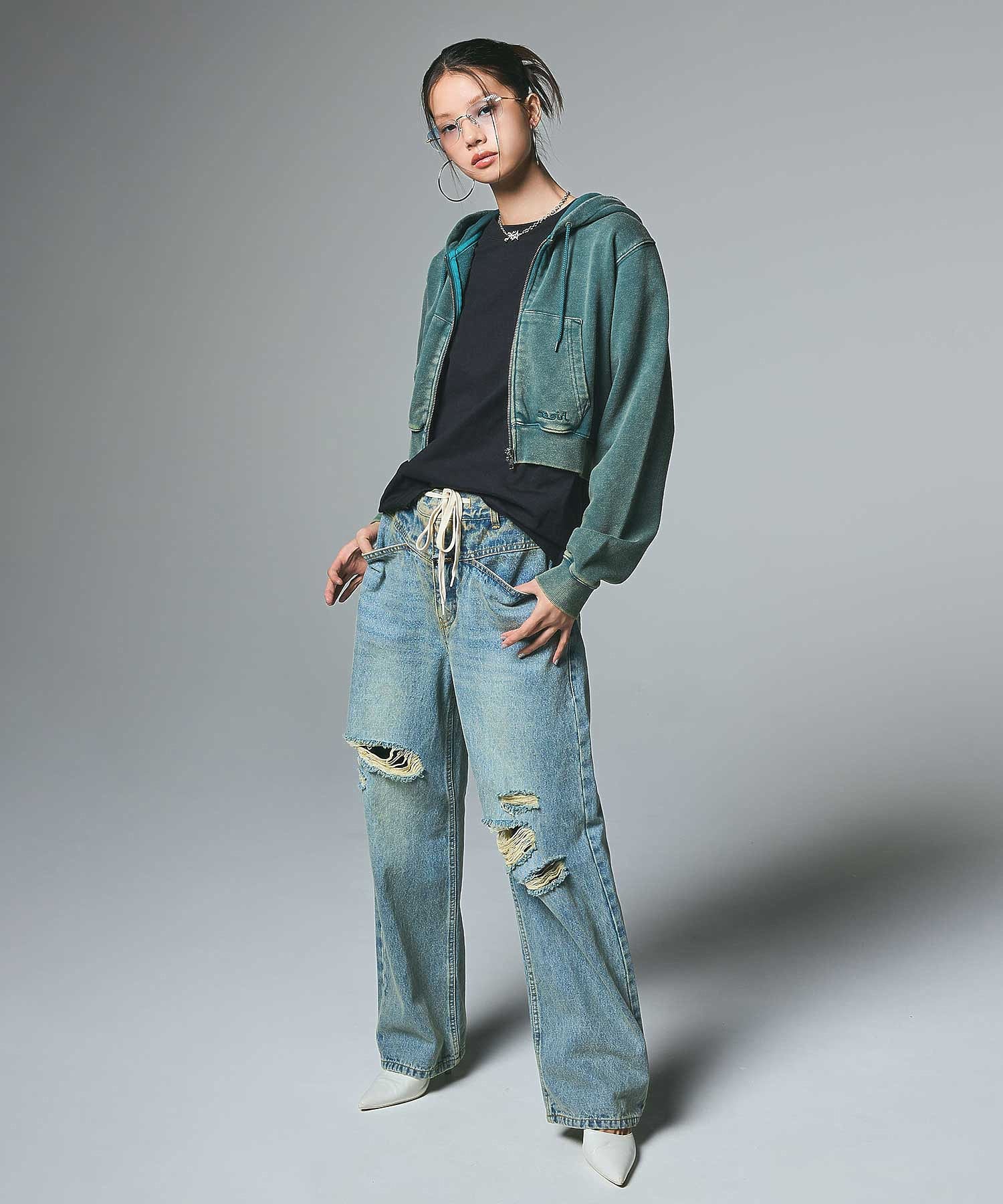 DUSTY COMPACT ZIP UP SWEAT HOODIE