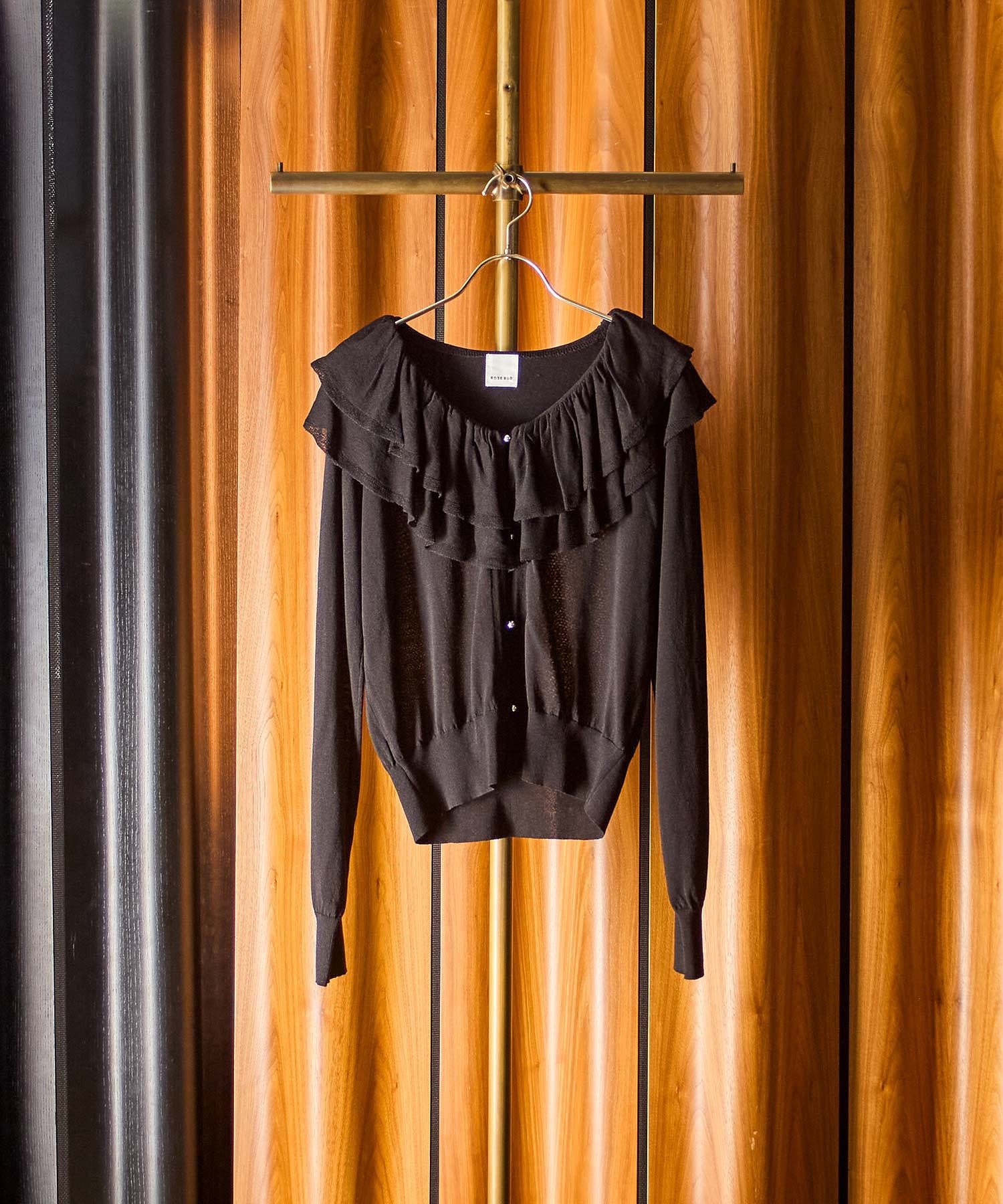 FRILL COLLAR CARDIGAN