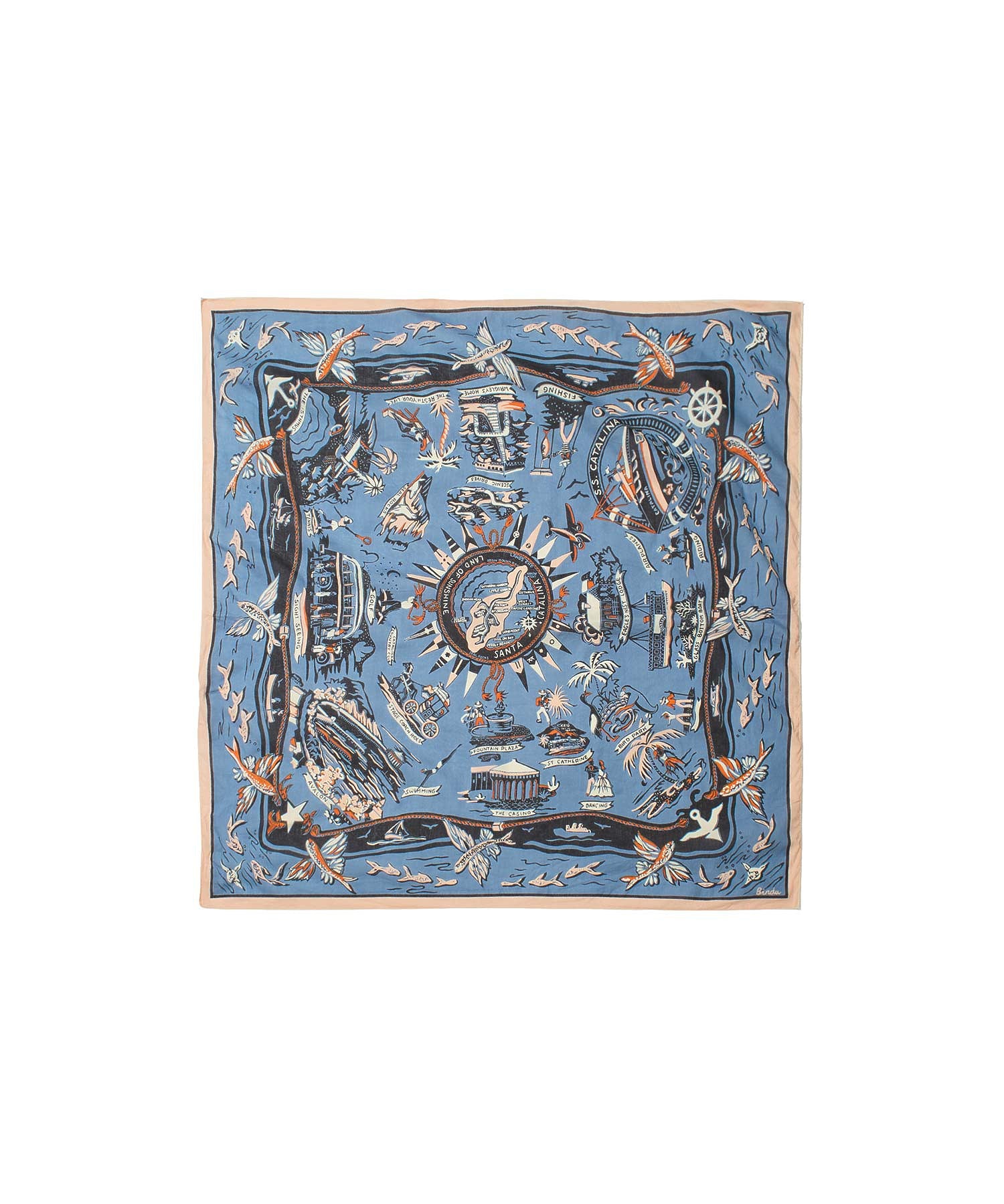 BINDU/CATALINA MAP SCARF