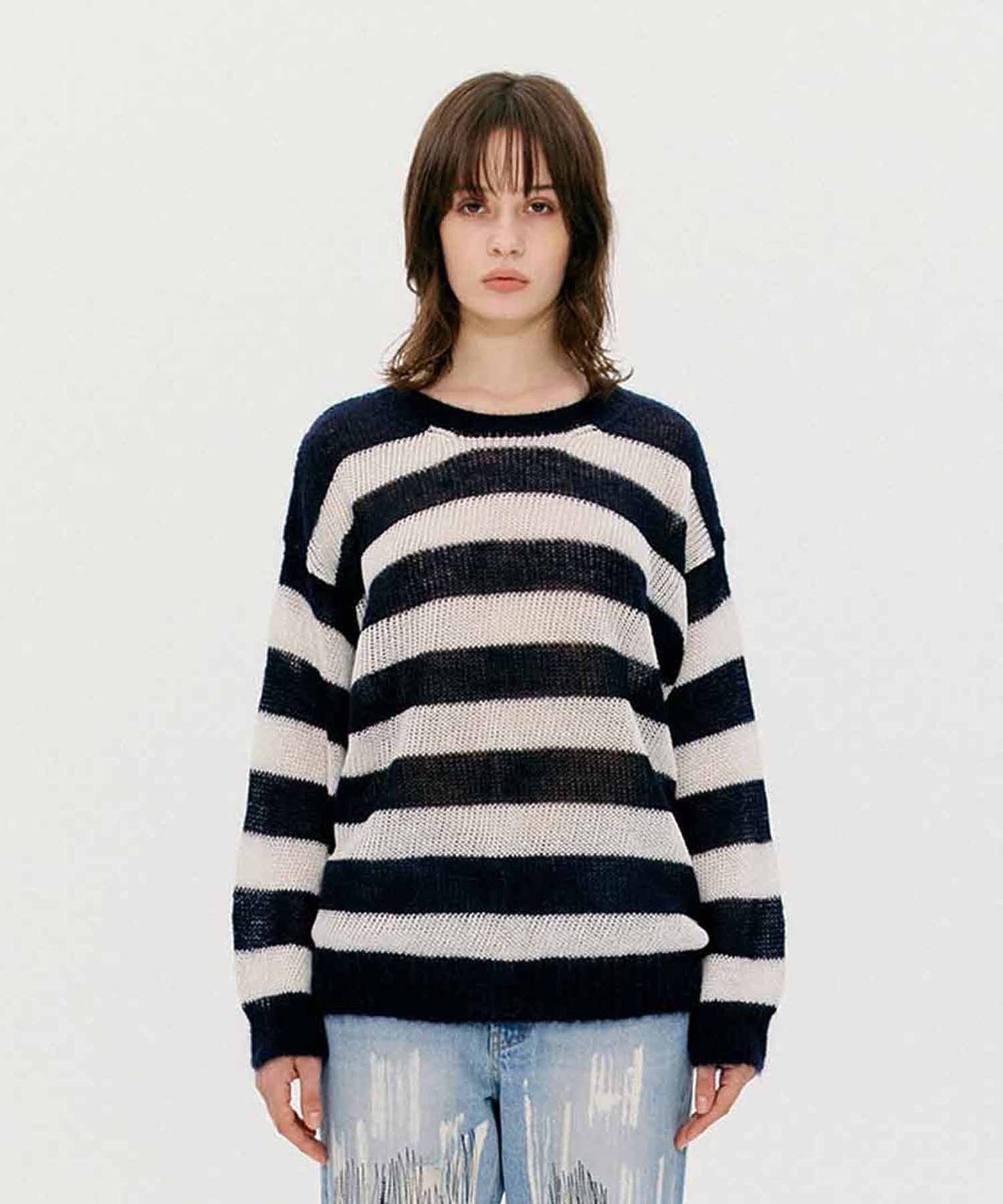 TheOpen Product/ザオープンプロダクト/  MOHAIR STRIPE SWEATER GTO221KT003