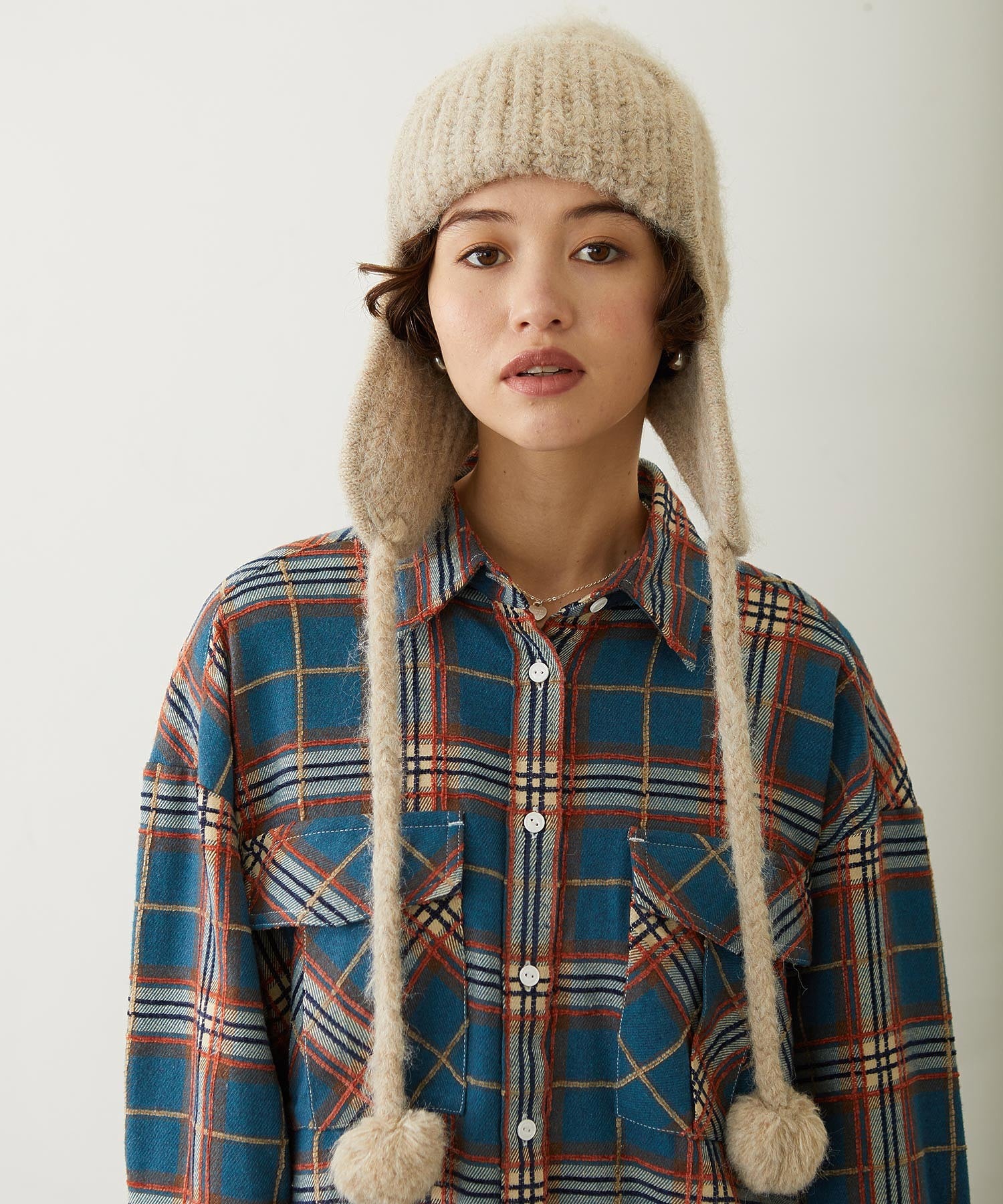 EAR FLAP KNIT CAP