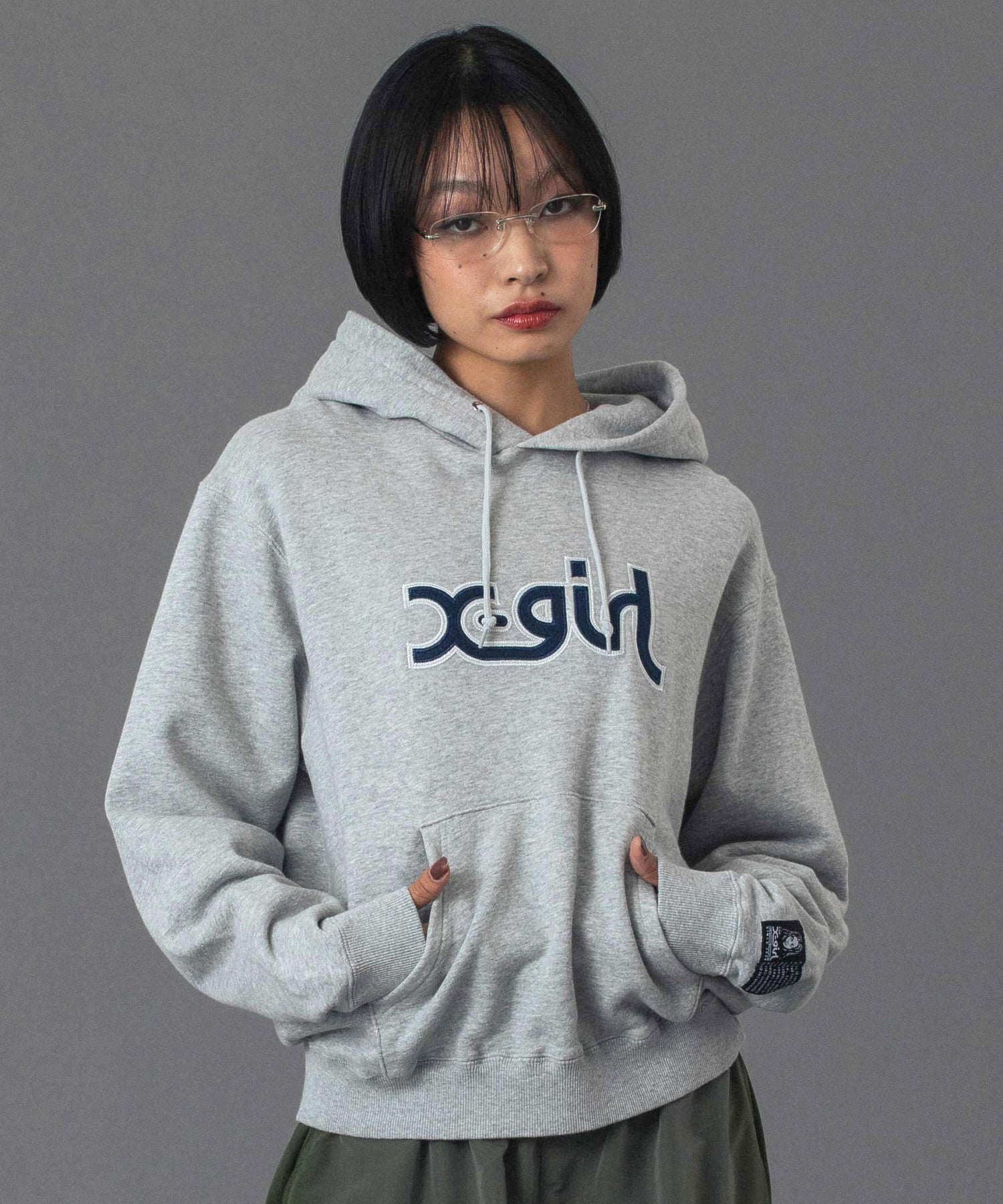 MILLS LOGO LAYERED PATCH SWEAT HOODIE
