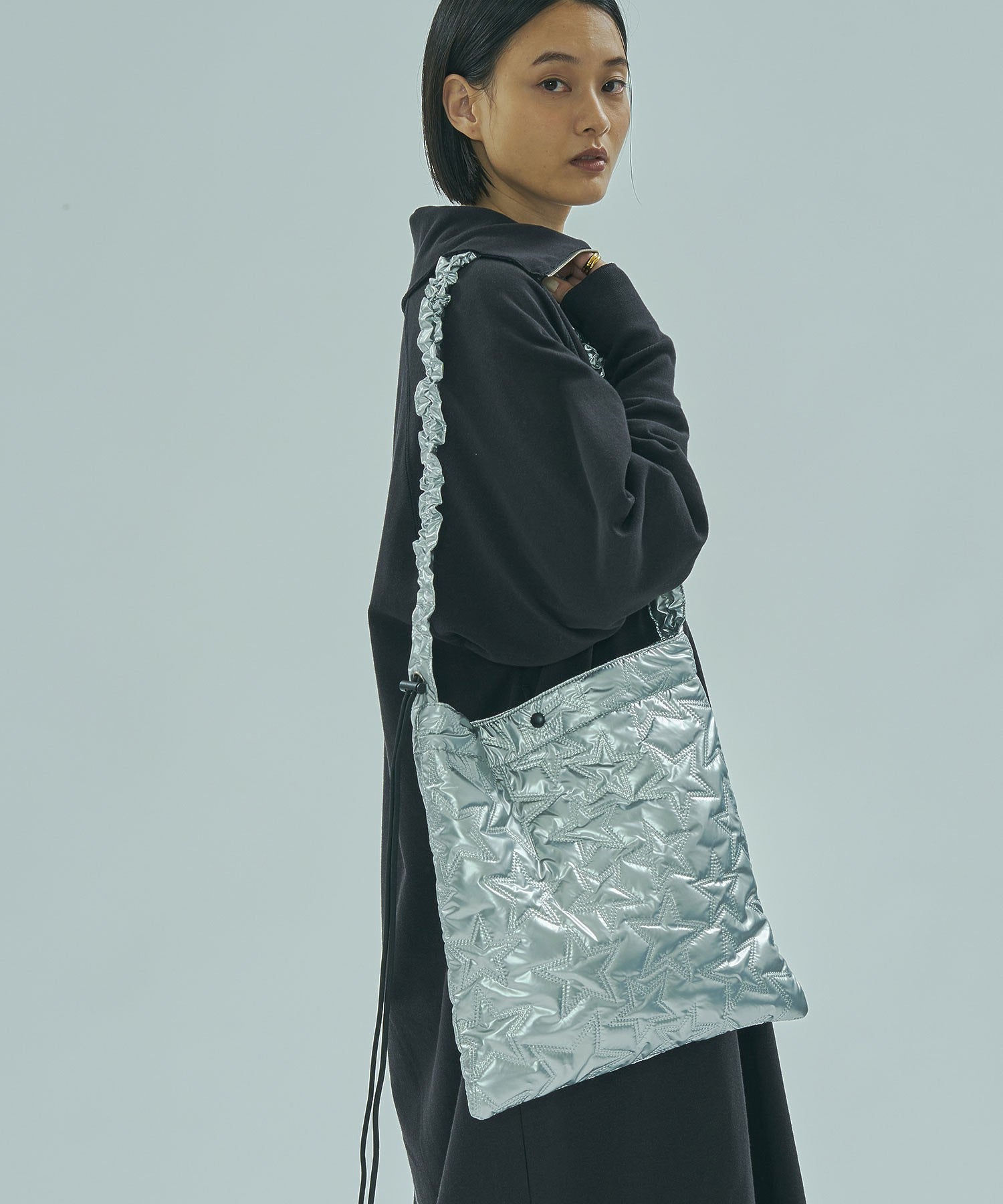 STITCHED STAR SHOULDER BAG