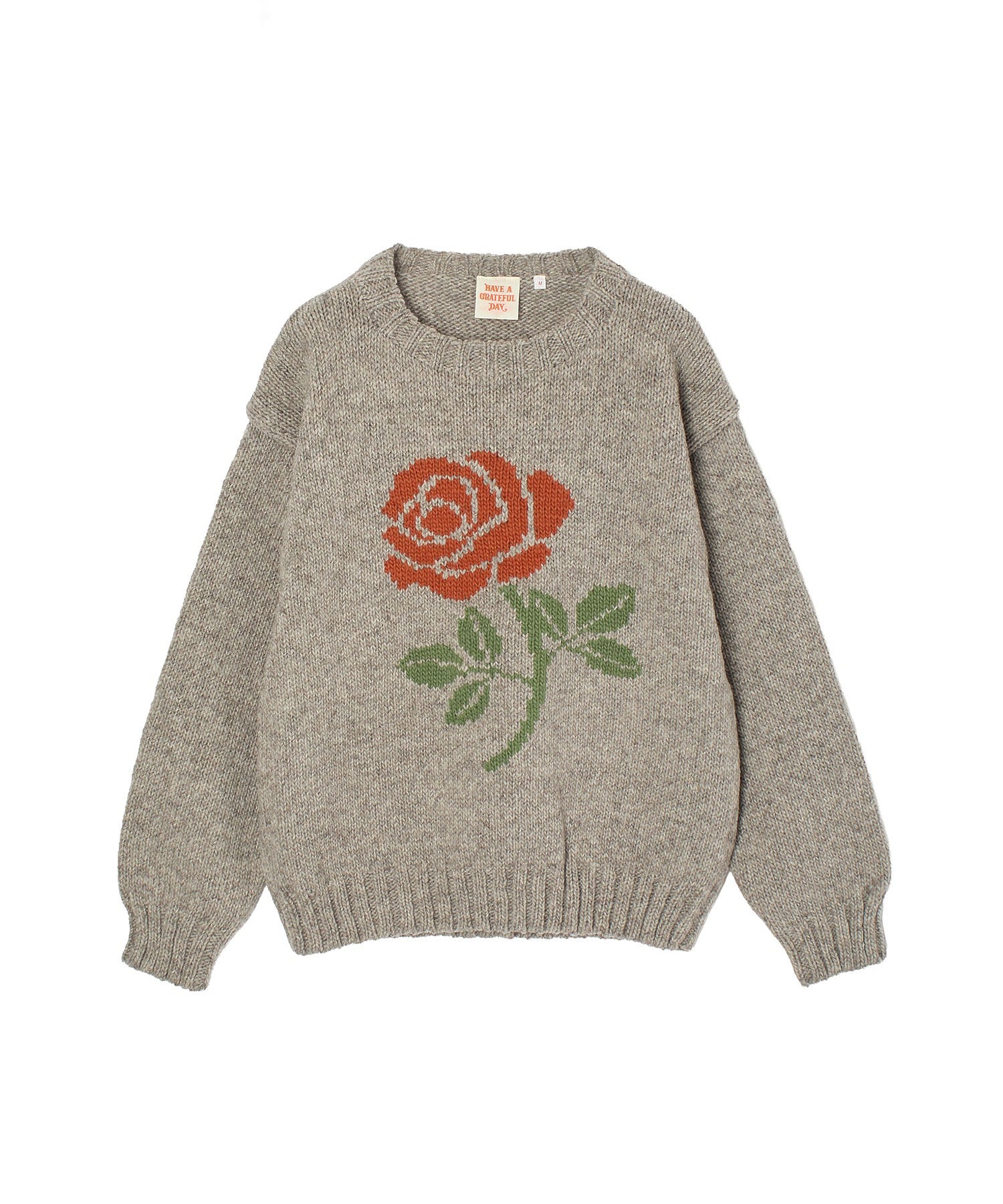 HAVE A GRATEFUL DAY/ROSE KNIT CREW