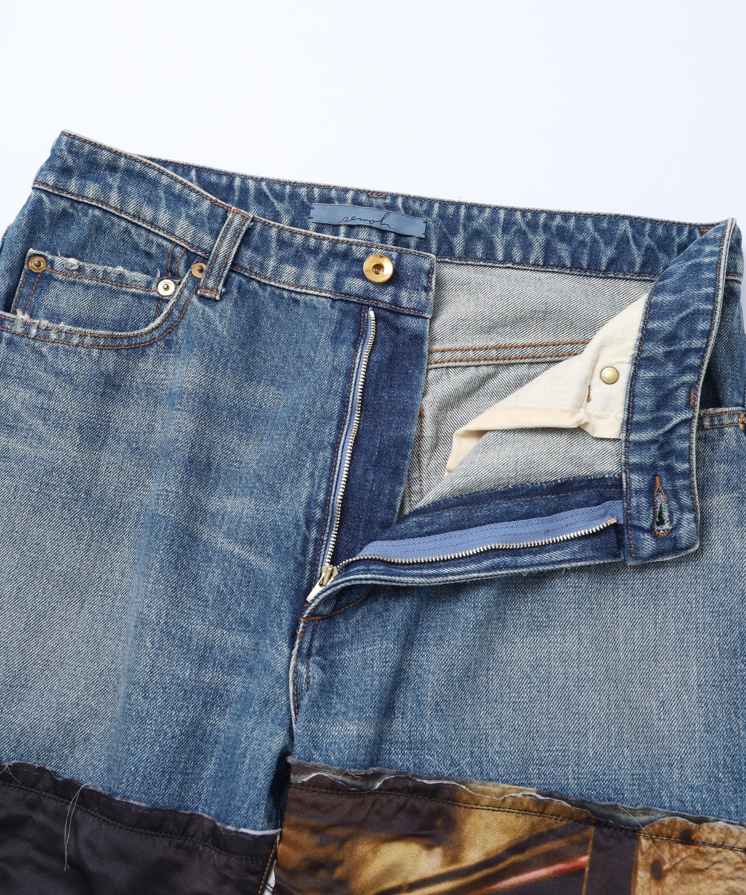 SEMOH/セモー/Test Print Denim Pants Lui Araki SA16-8-02