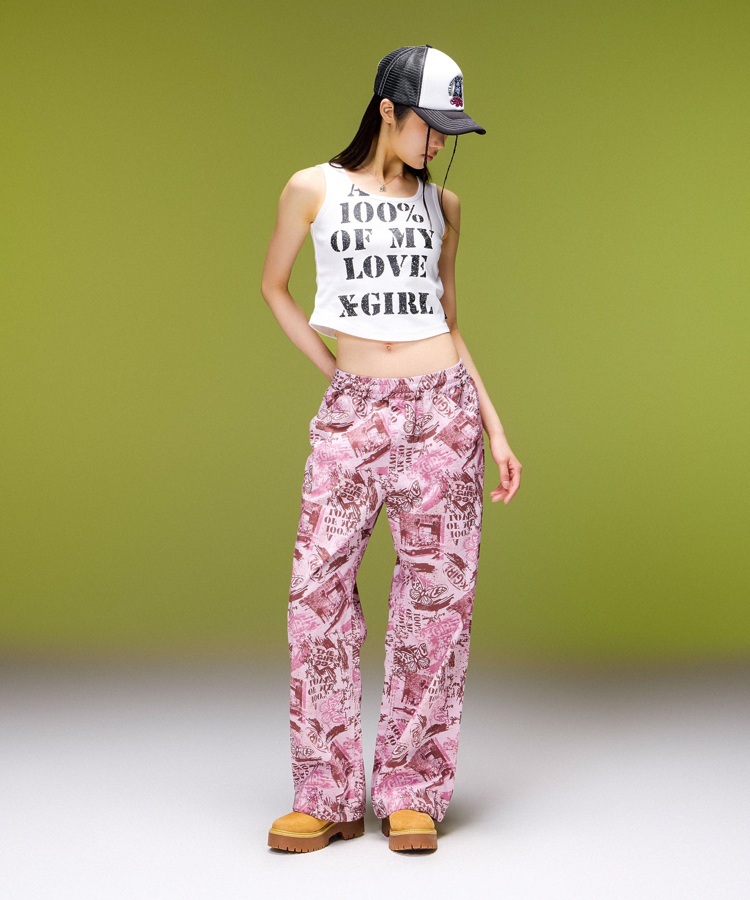 FACE LABEL POCKET EASY PANTS